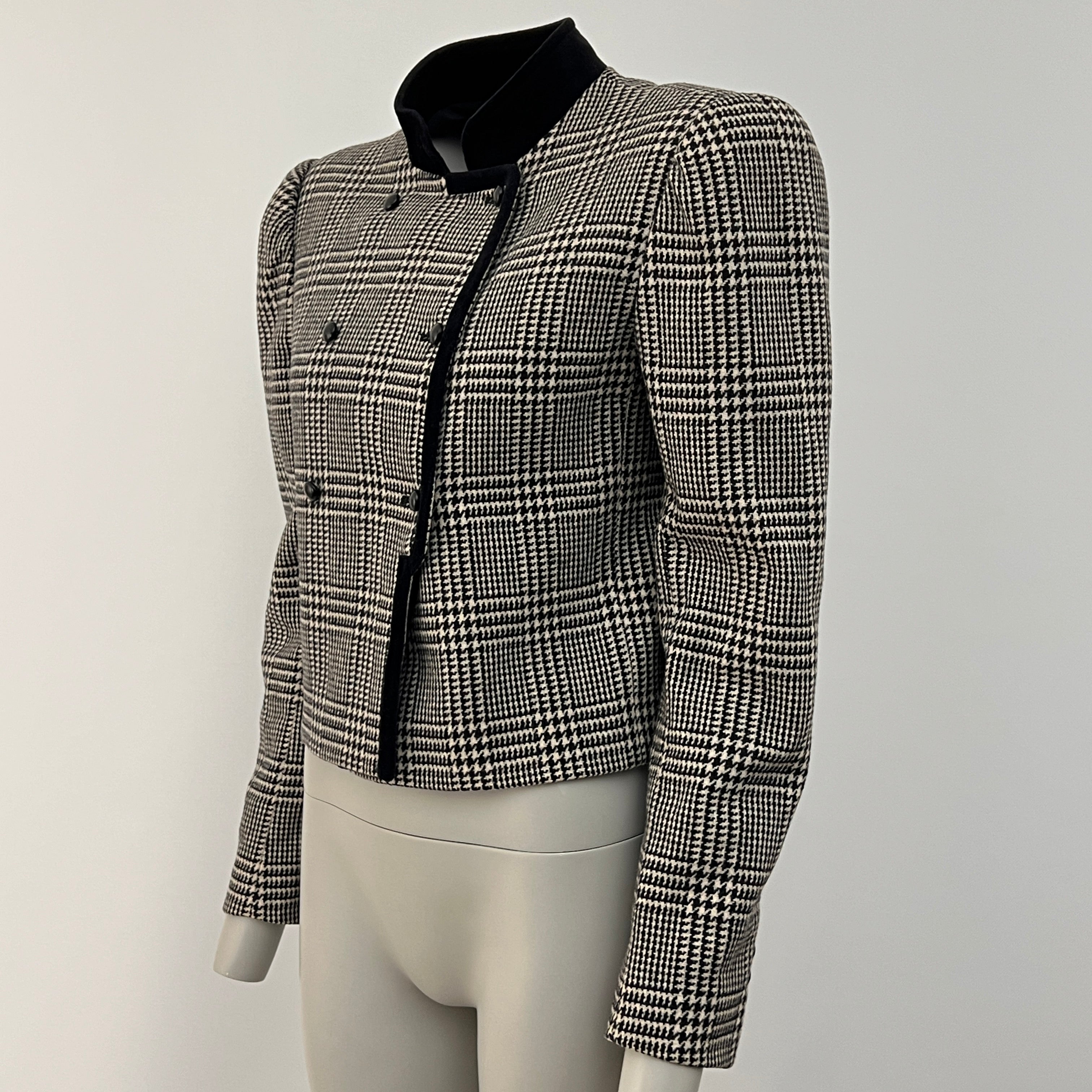 Valentino Miss V Houndstooth Vintage Jacket Circa 1980