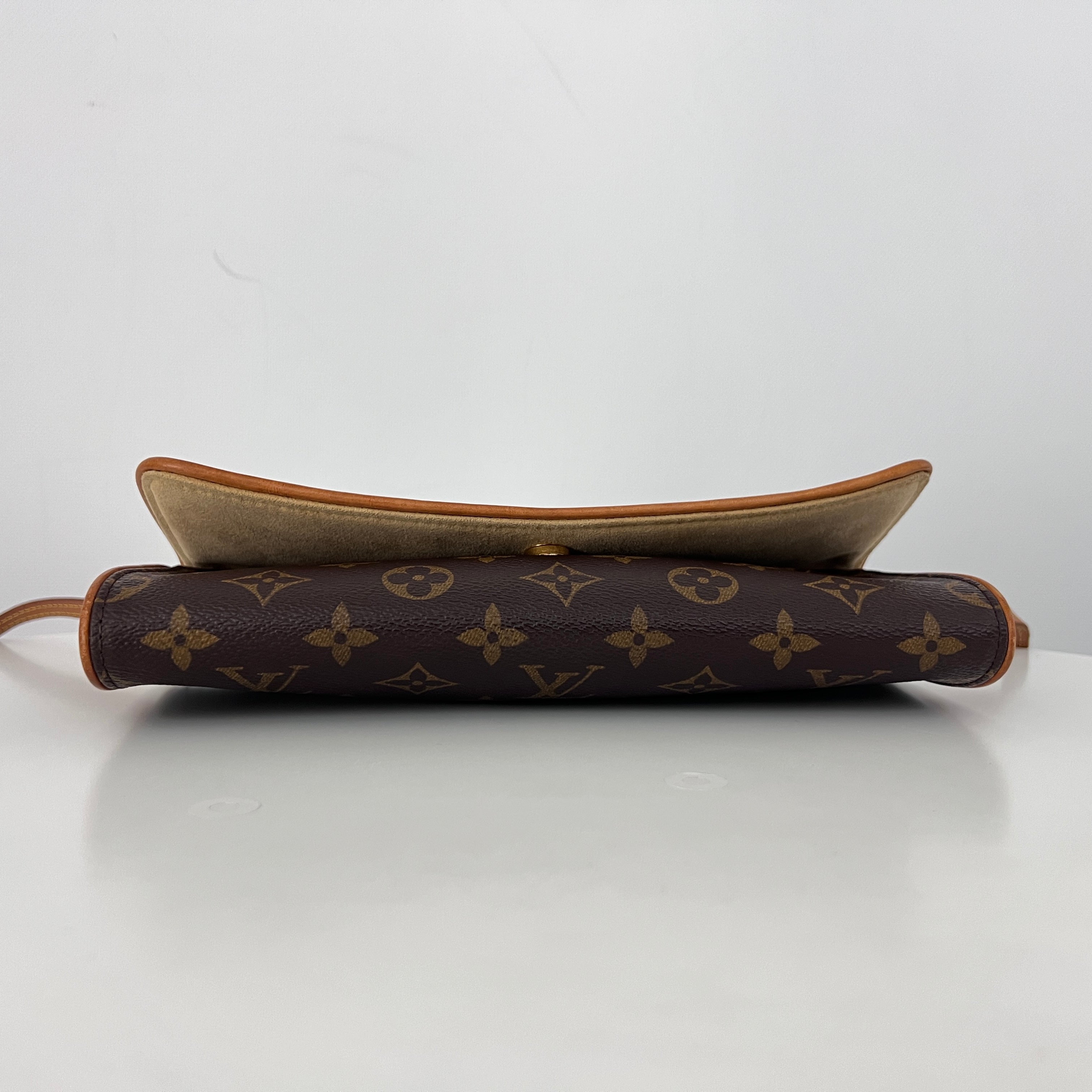 Sac à bandoulière LOUIS VUITTON Twin GM toile et cuir marron vintage 2000