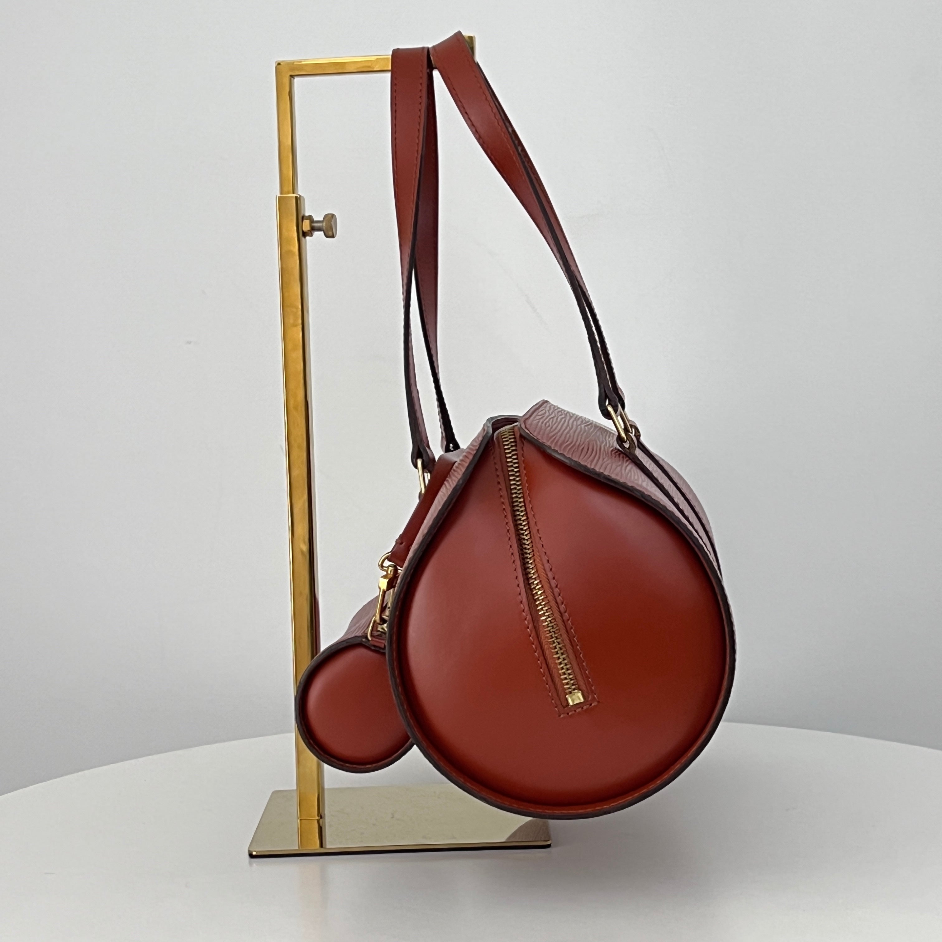 Sac LOUIS VUITTON Soufflot cuir épi marron vintage 1996