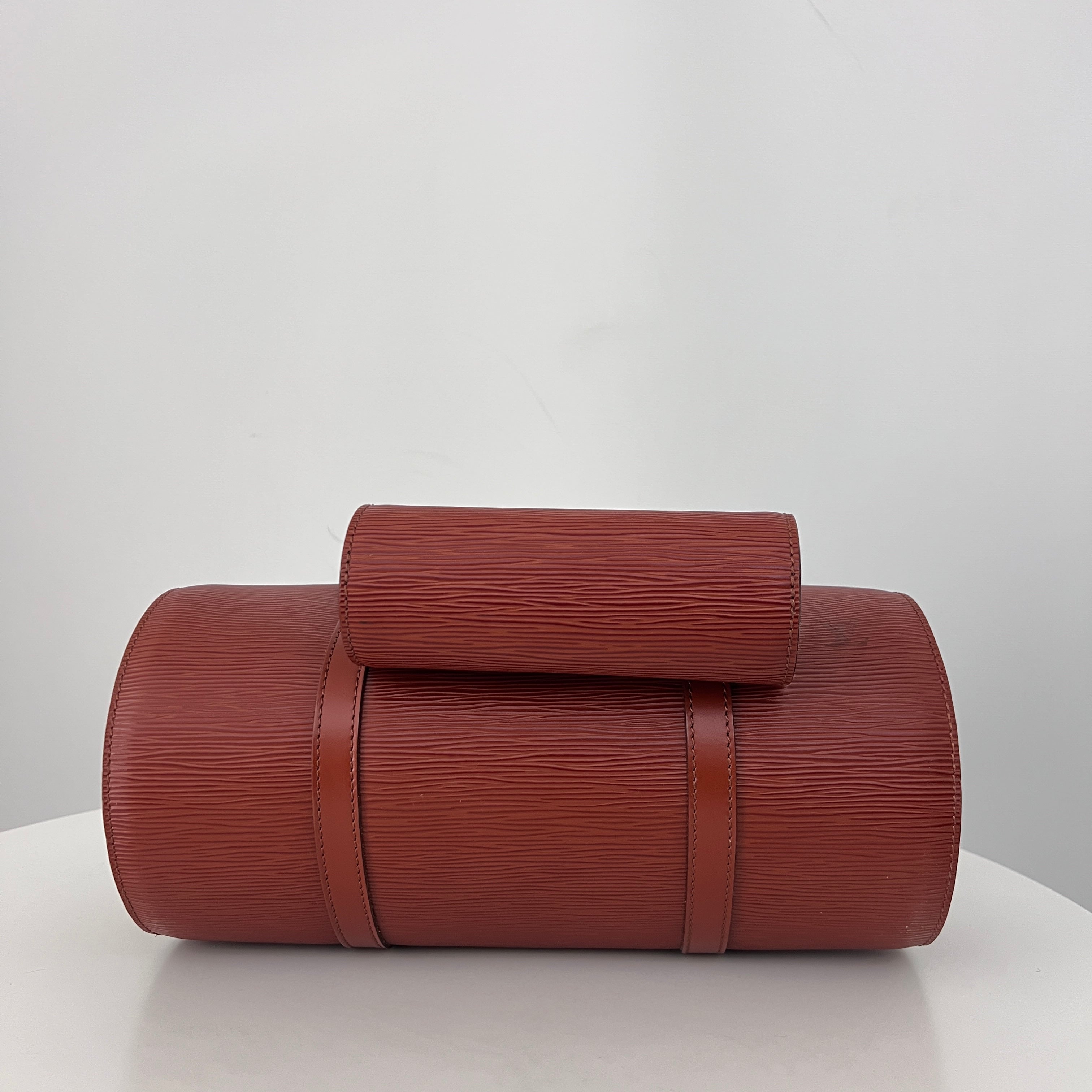 Sac LOUIS VUITTON Soufflot cuir épi marron vintage 1996