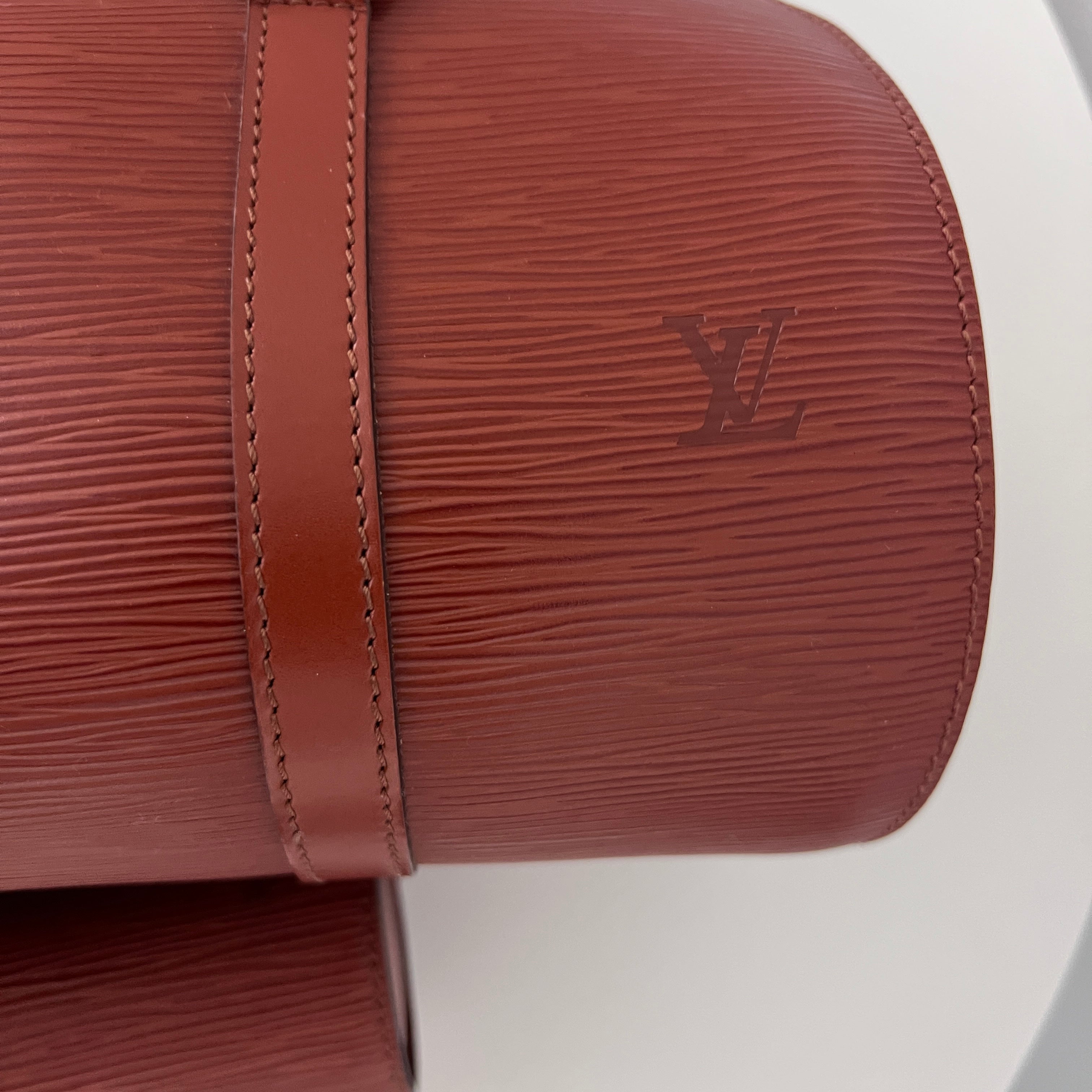 Sac LOUIS VUITTON Soufflot cuir épi marron vintage 1996