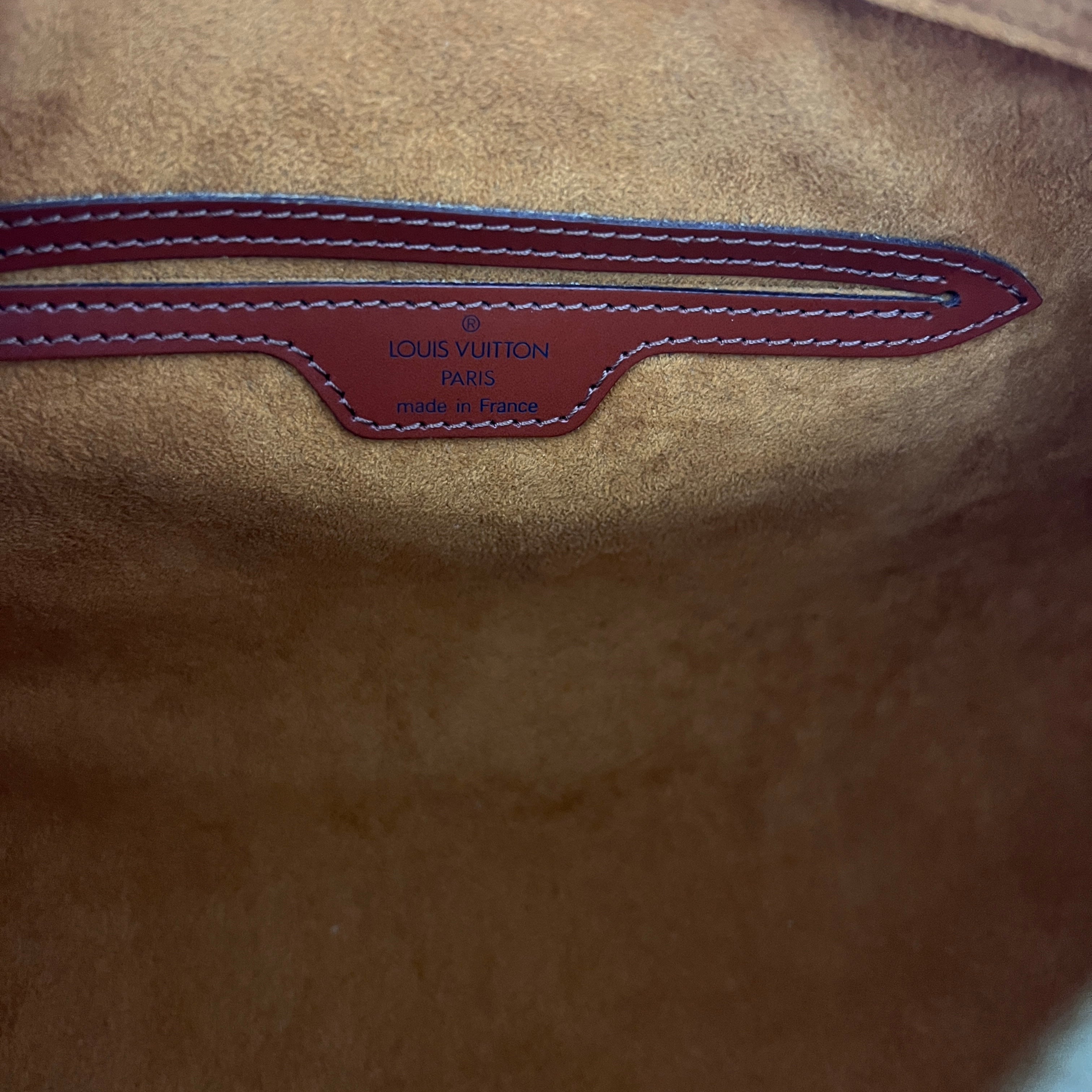 Sac LOUIS VUITTON Soufflot cuir épi marron vintage 1996