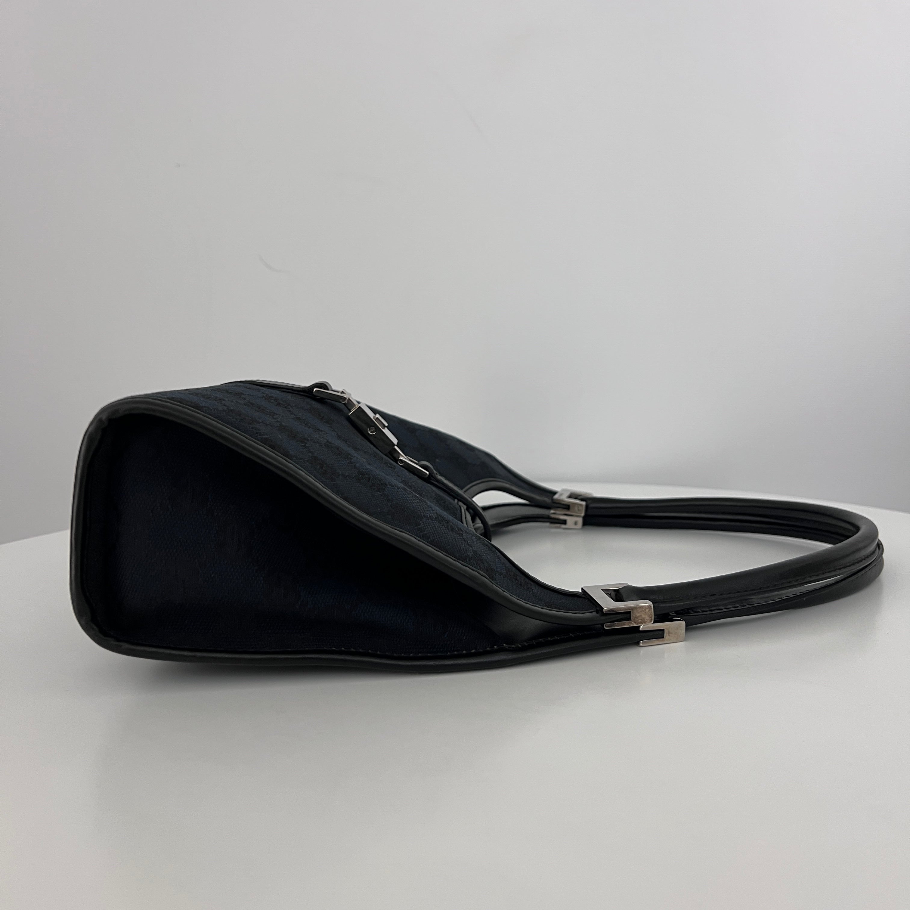 Sac GUCCI Jackie Small toile et cuir noir