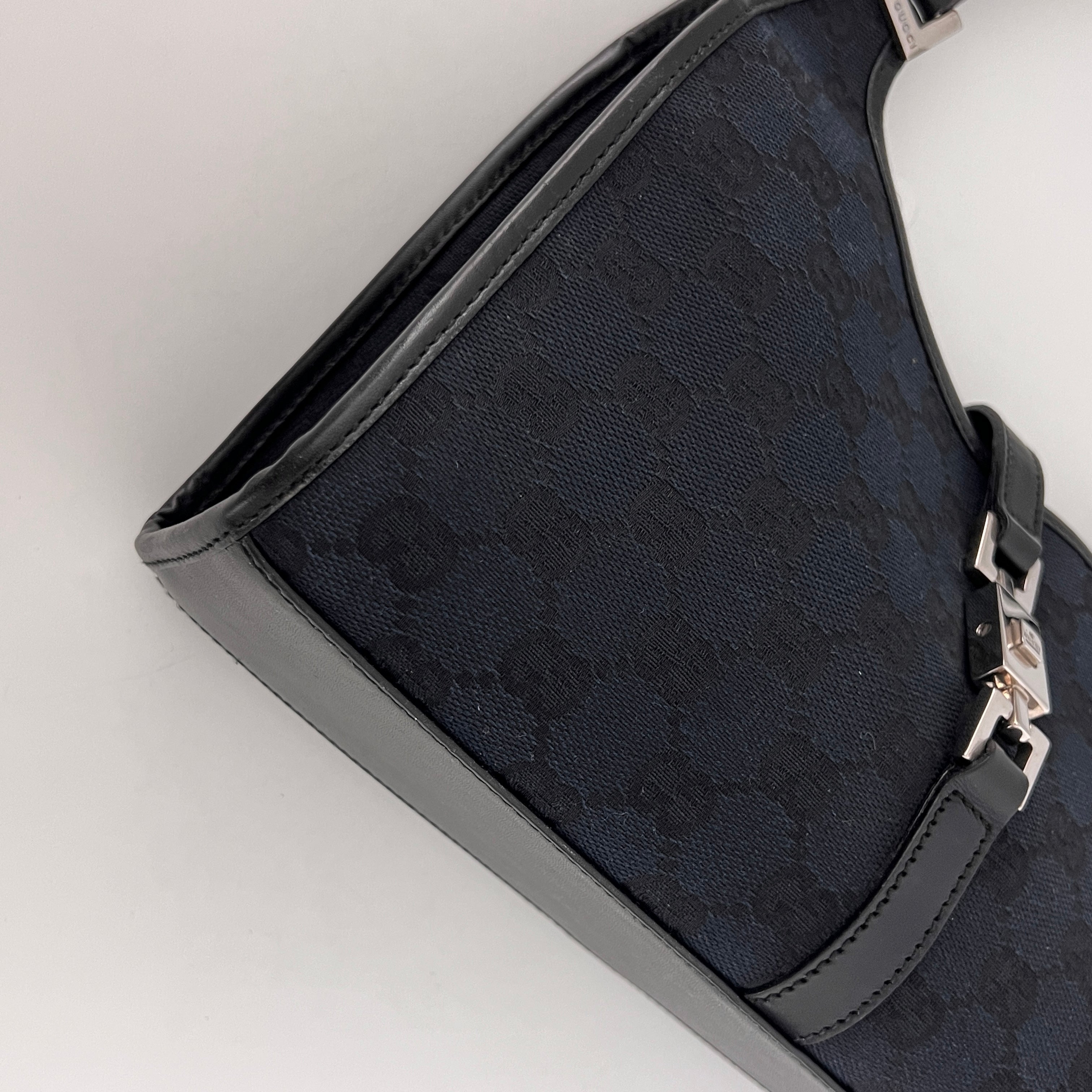 Sac GUCCI Jackie Small toile et cuir noir