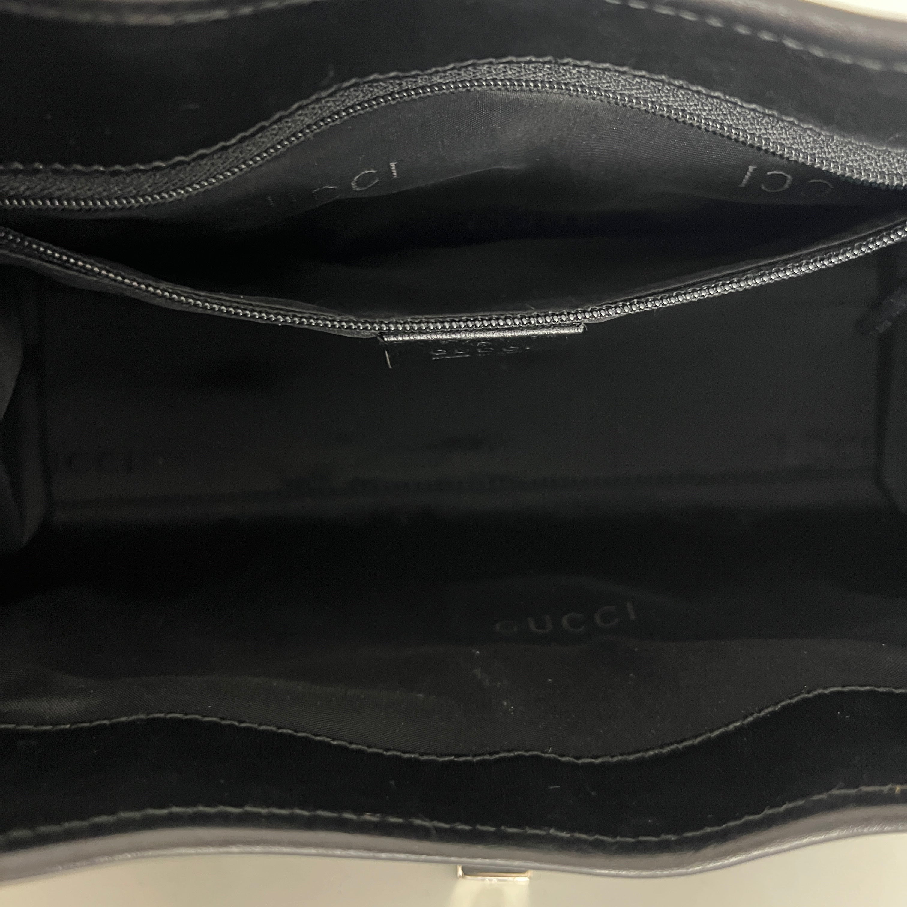 Sac GUCCI Jackie Small toile et cuir noir