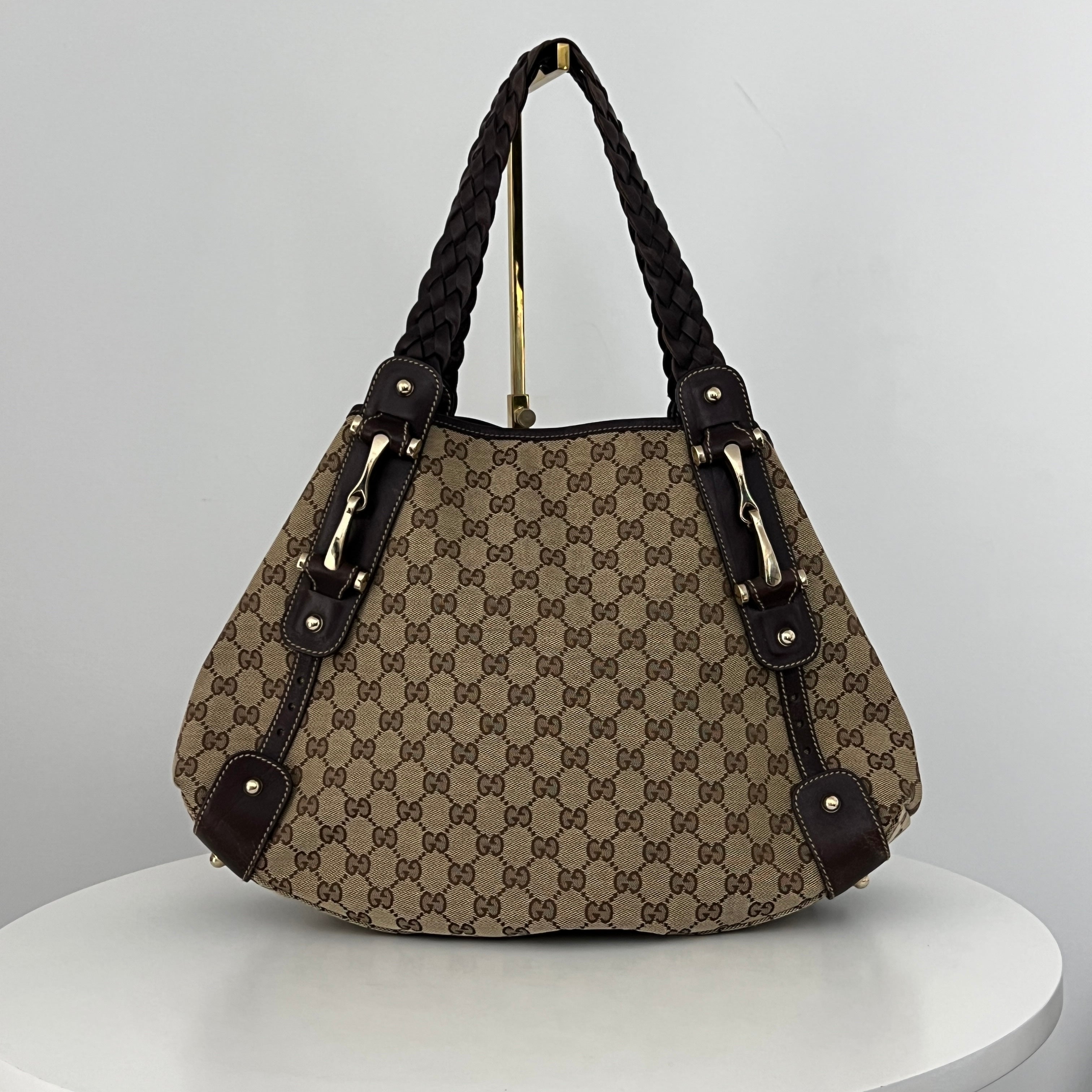 Sac GUCCI Pelham toile et cuir marron