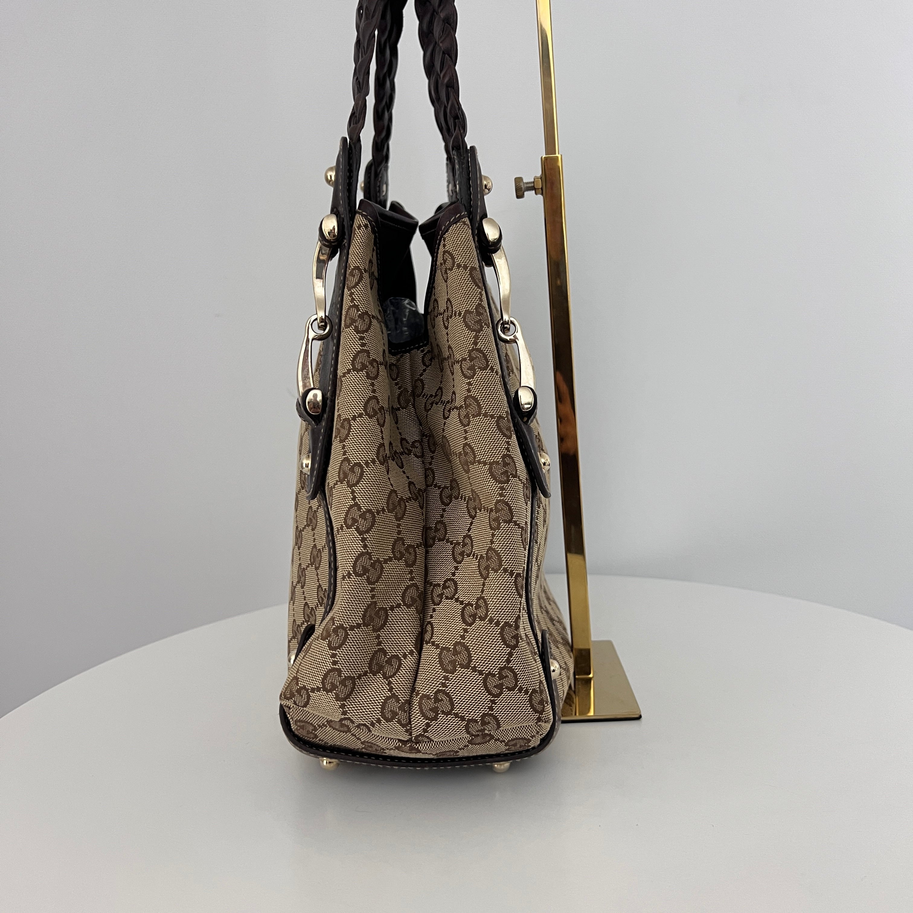 Sac GUCCI Pelham toile et cuir marron