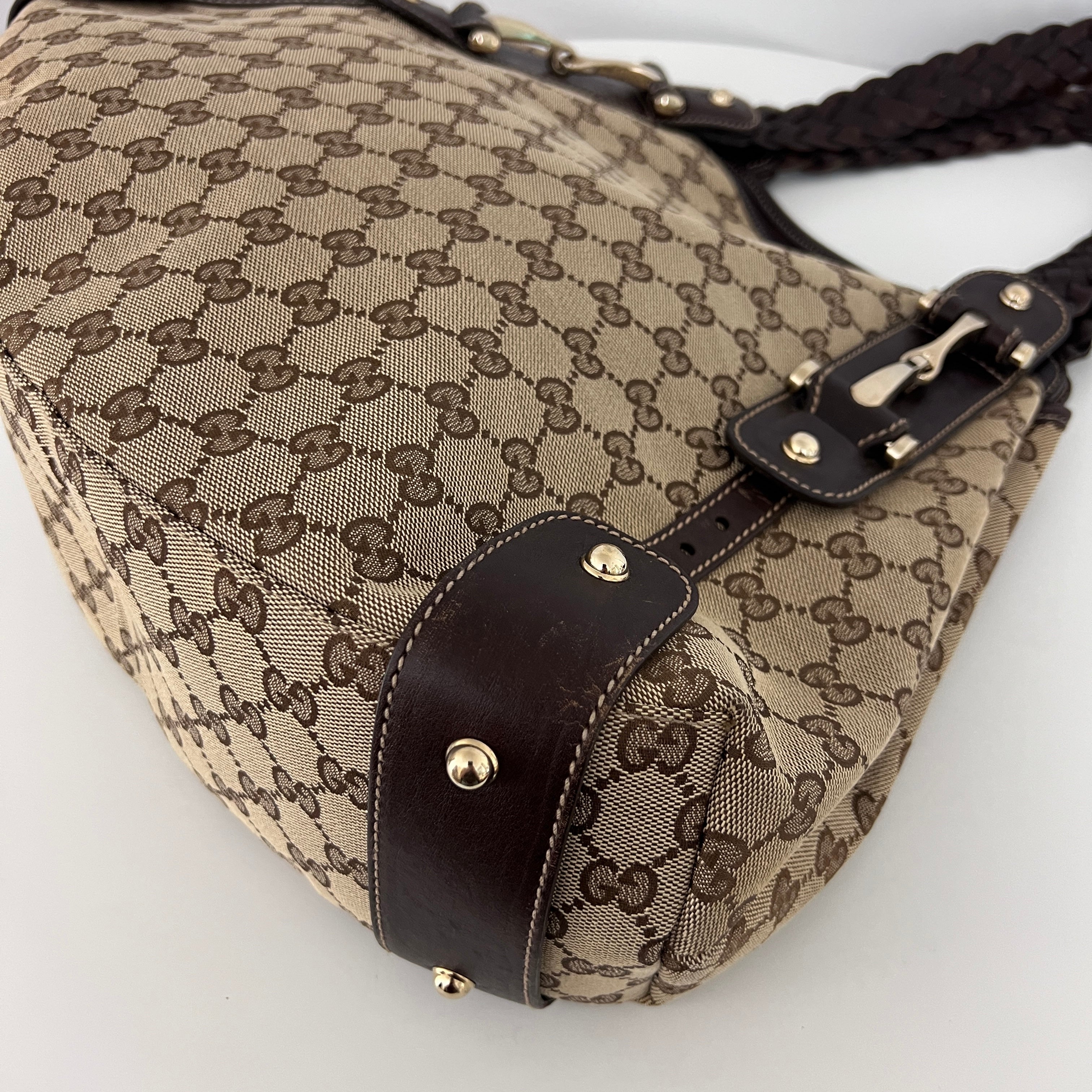 Sac GUCCI Pelham toile et cuir marron