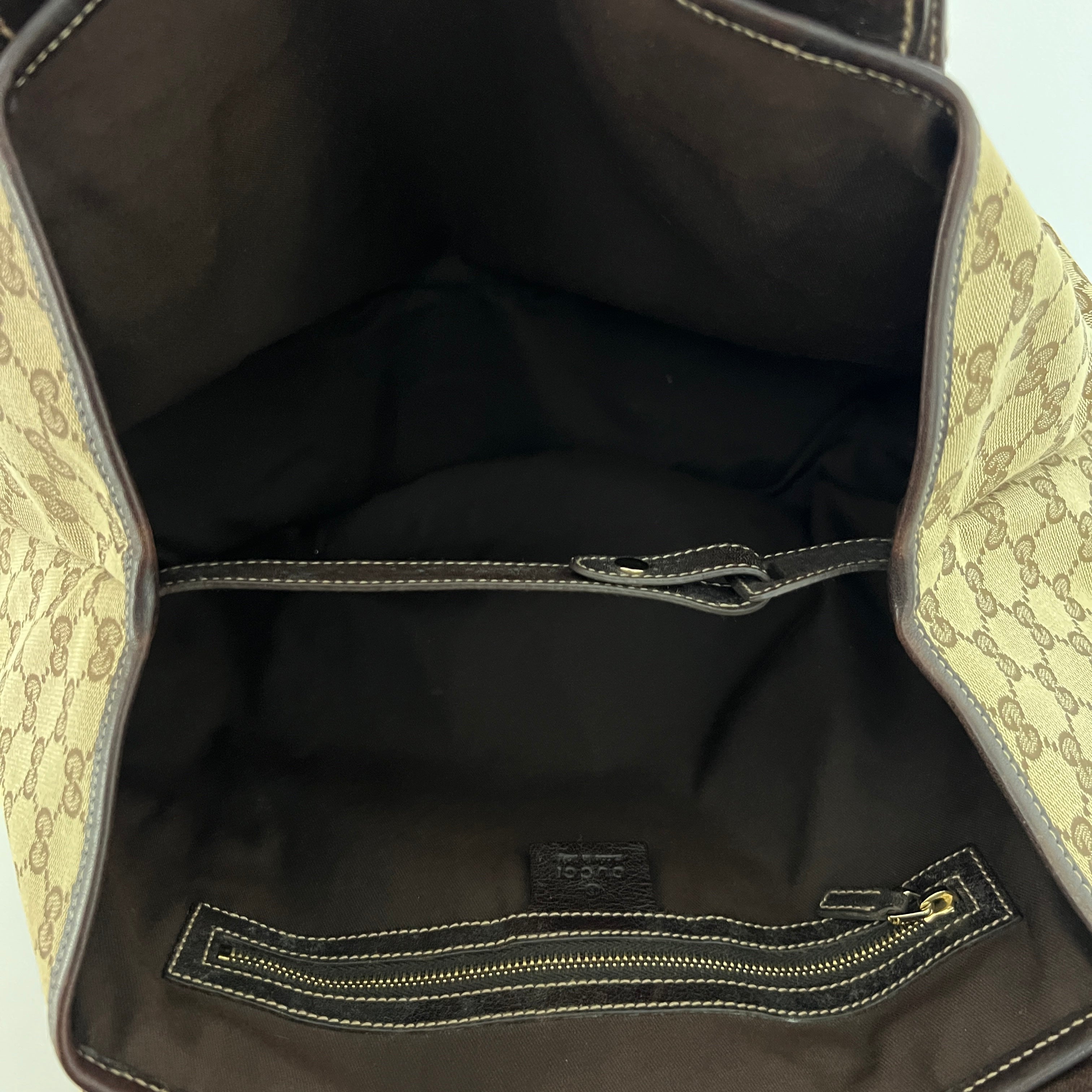 Sac GUCCI Pelham toile et cuir marron