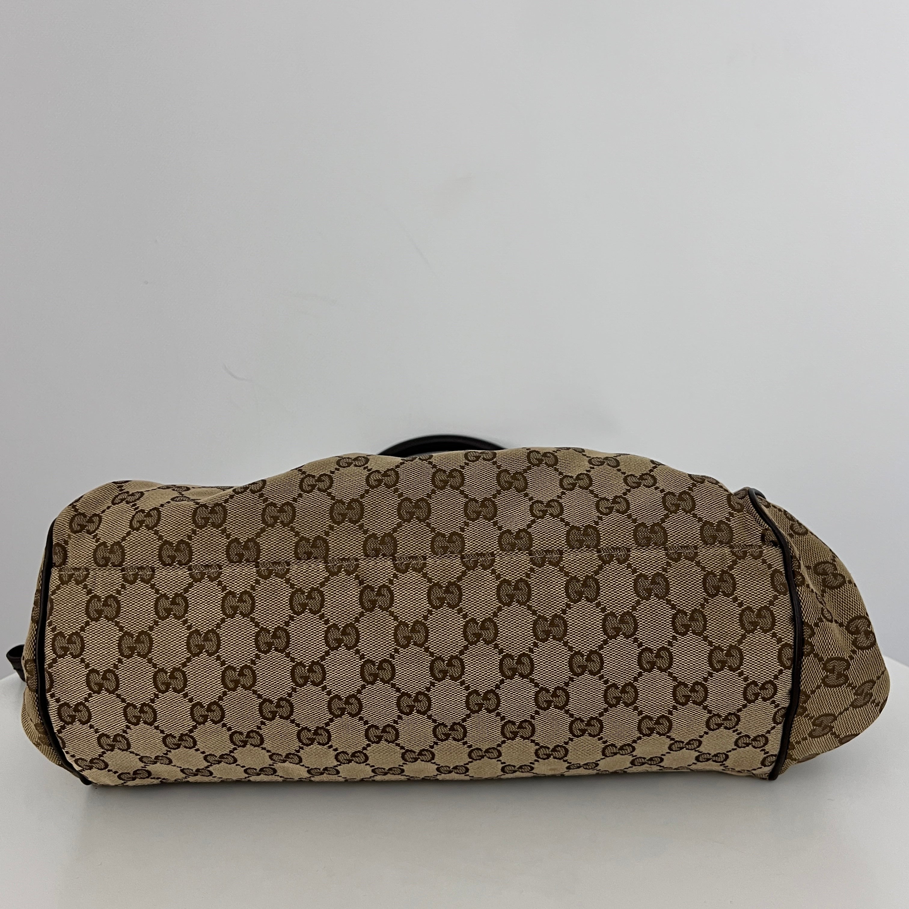 Sac GUCCI Sukey toile et cuir marron