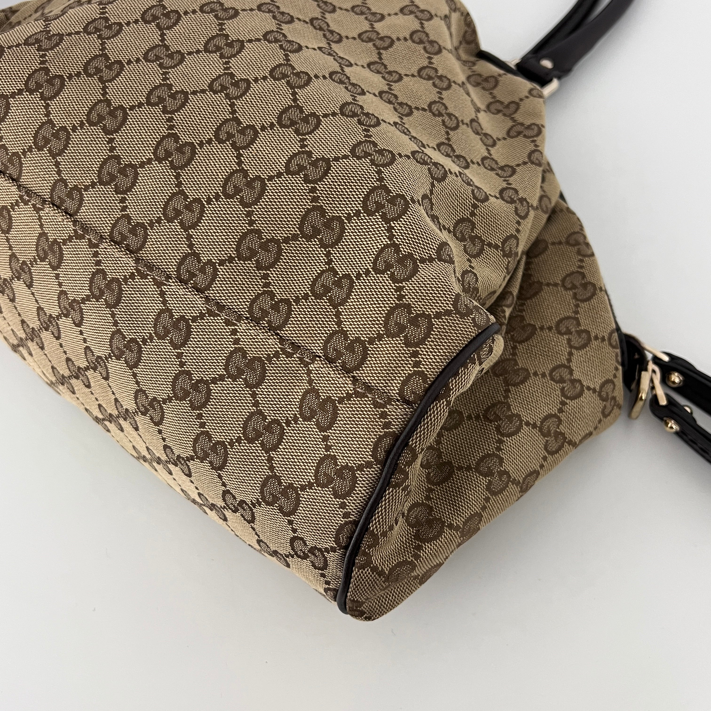 Sac GUCCI Sukey toile et cuir marron