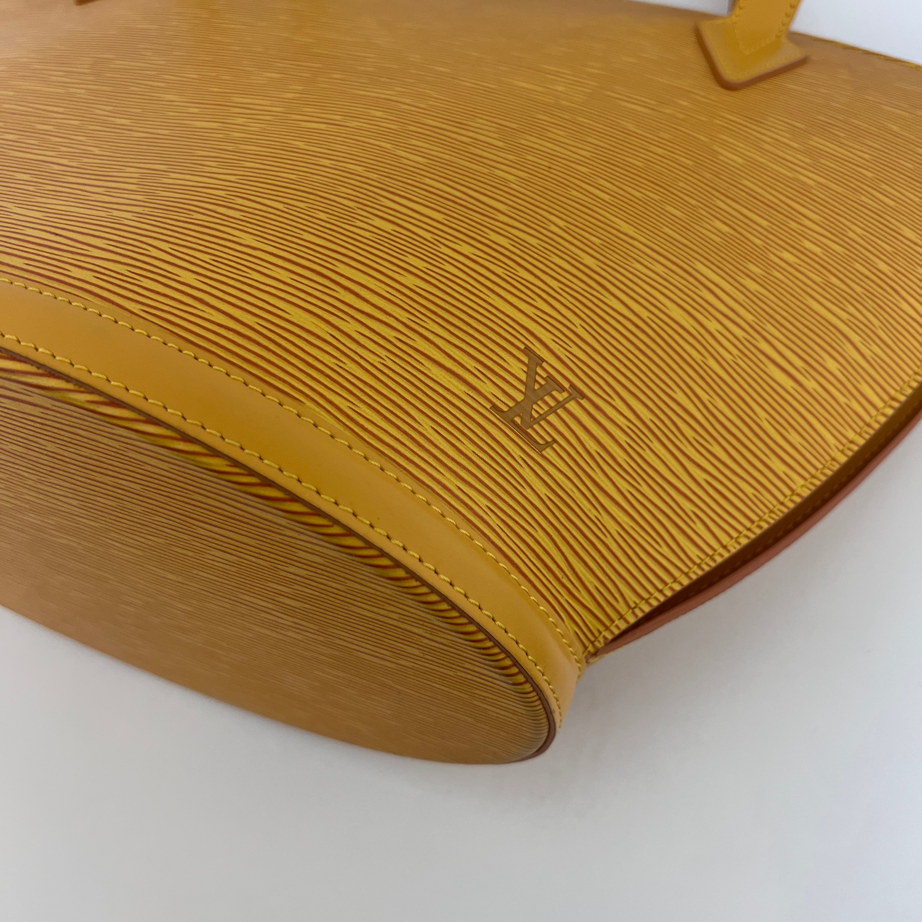 Sac LOUIS VUITTON Saint Jacques GM cuir épi jaune vintage 1995