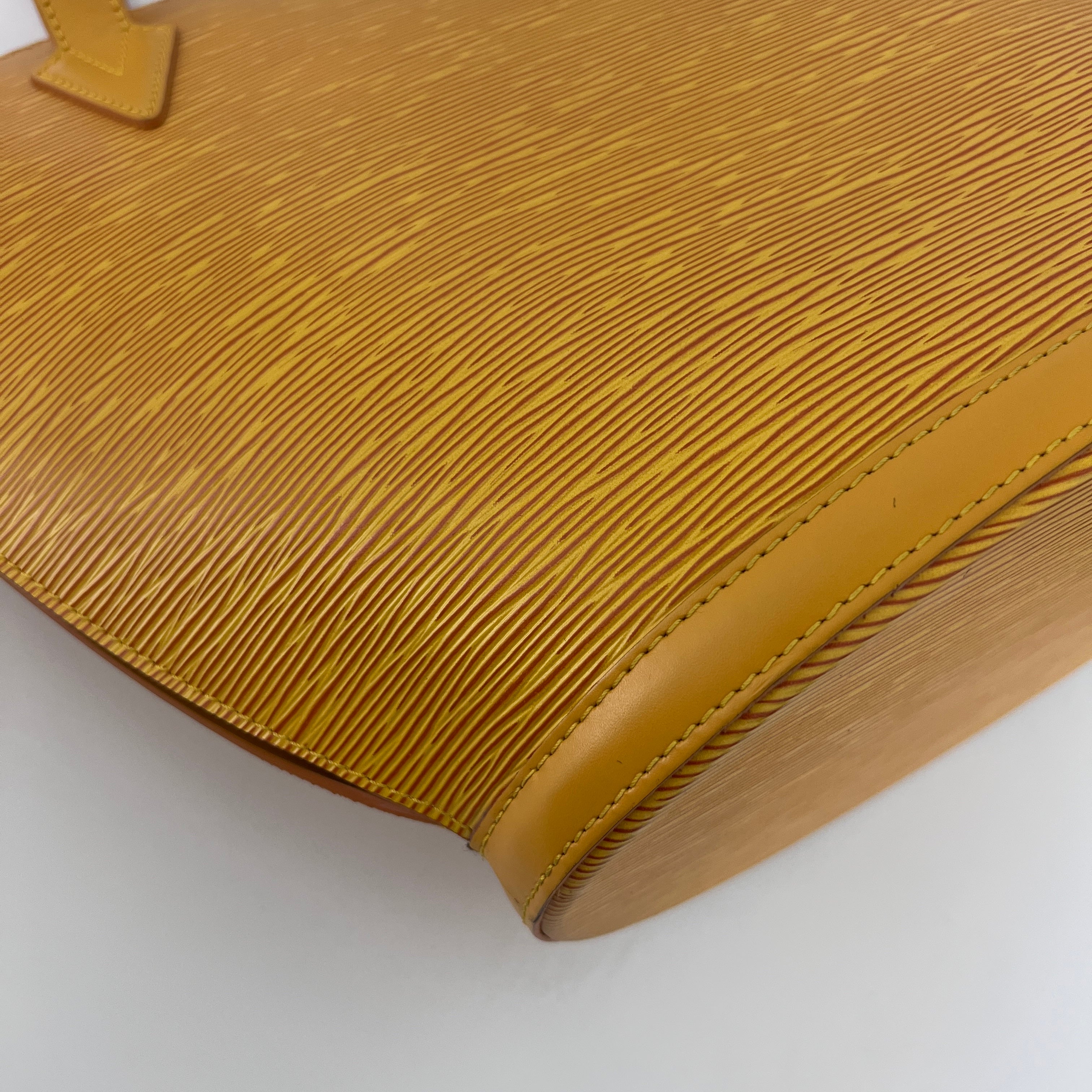Sac LOUIS VUITTON Saint Jacques GM cuir épi jaune vintage 1995