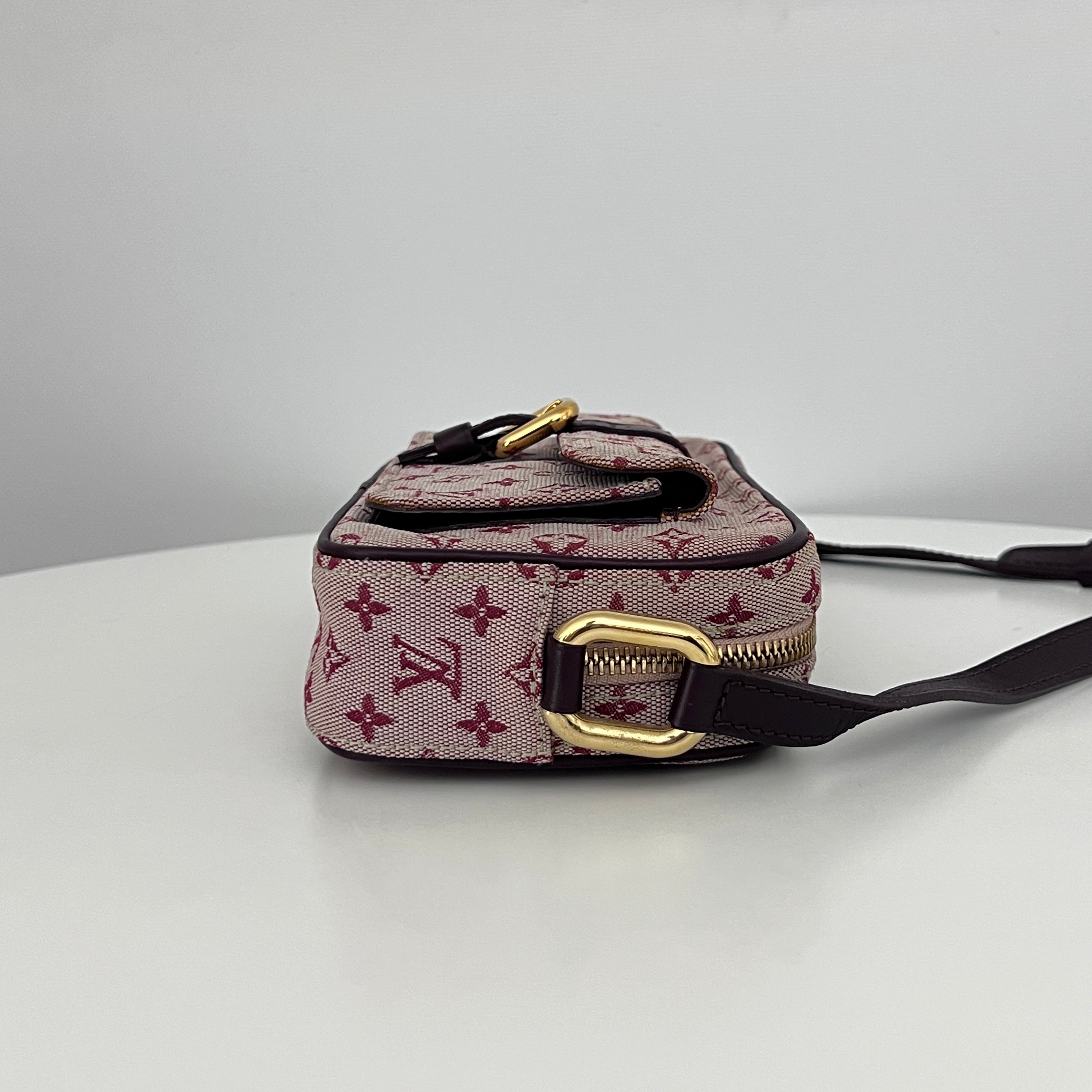 Sac à bandoulière LOUIS VUITTON Mini Lin Juliette toile rose vintage 2003