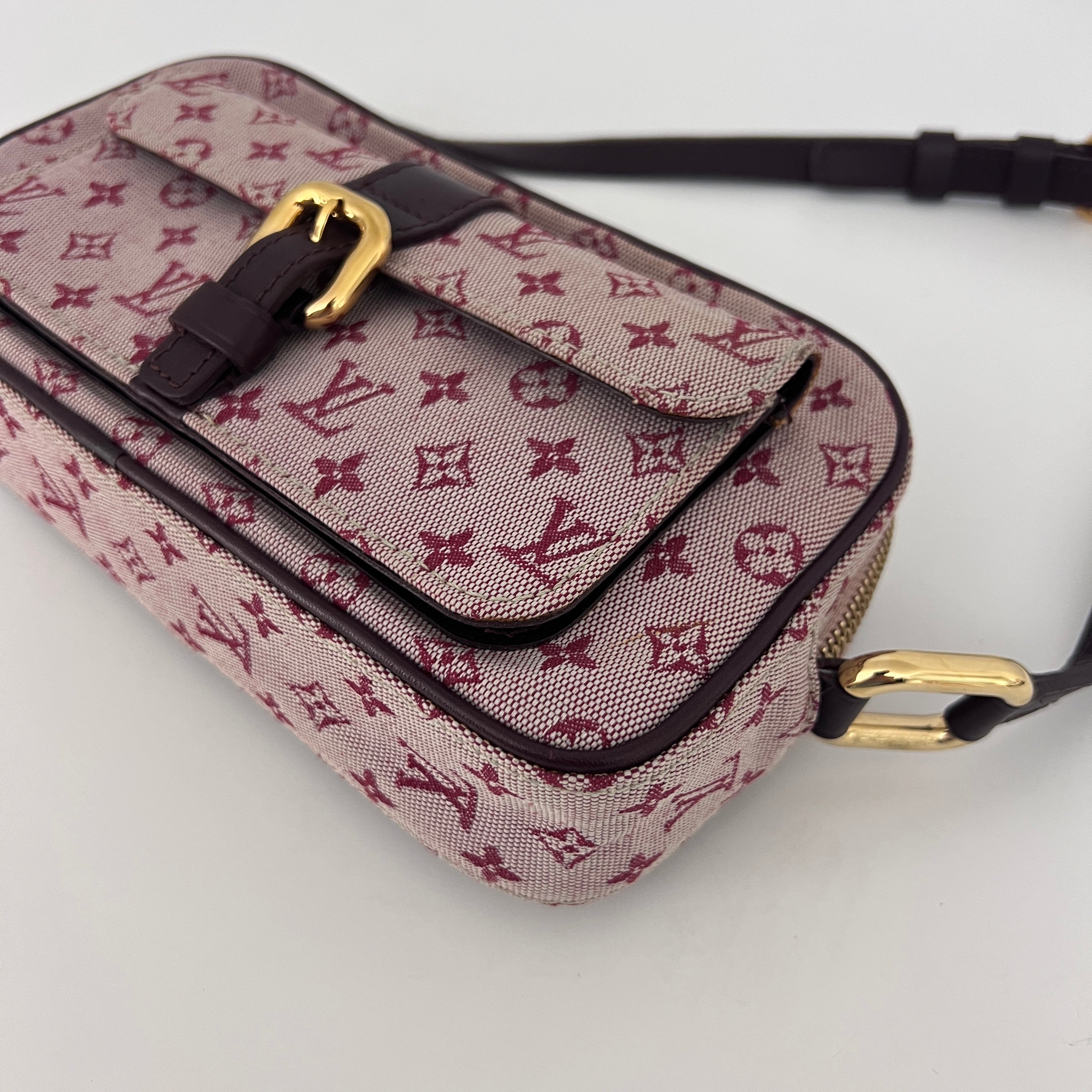 Sac à bandoulière LOUIS VUITTON Mini Lin Juliette toile rose vintage 2003