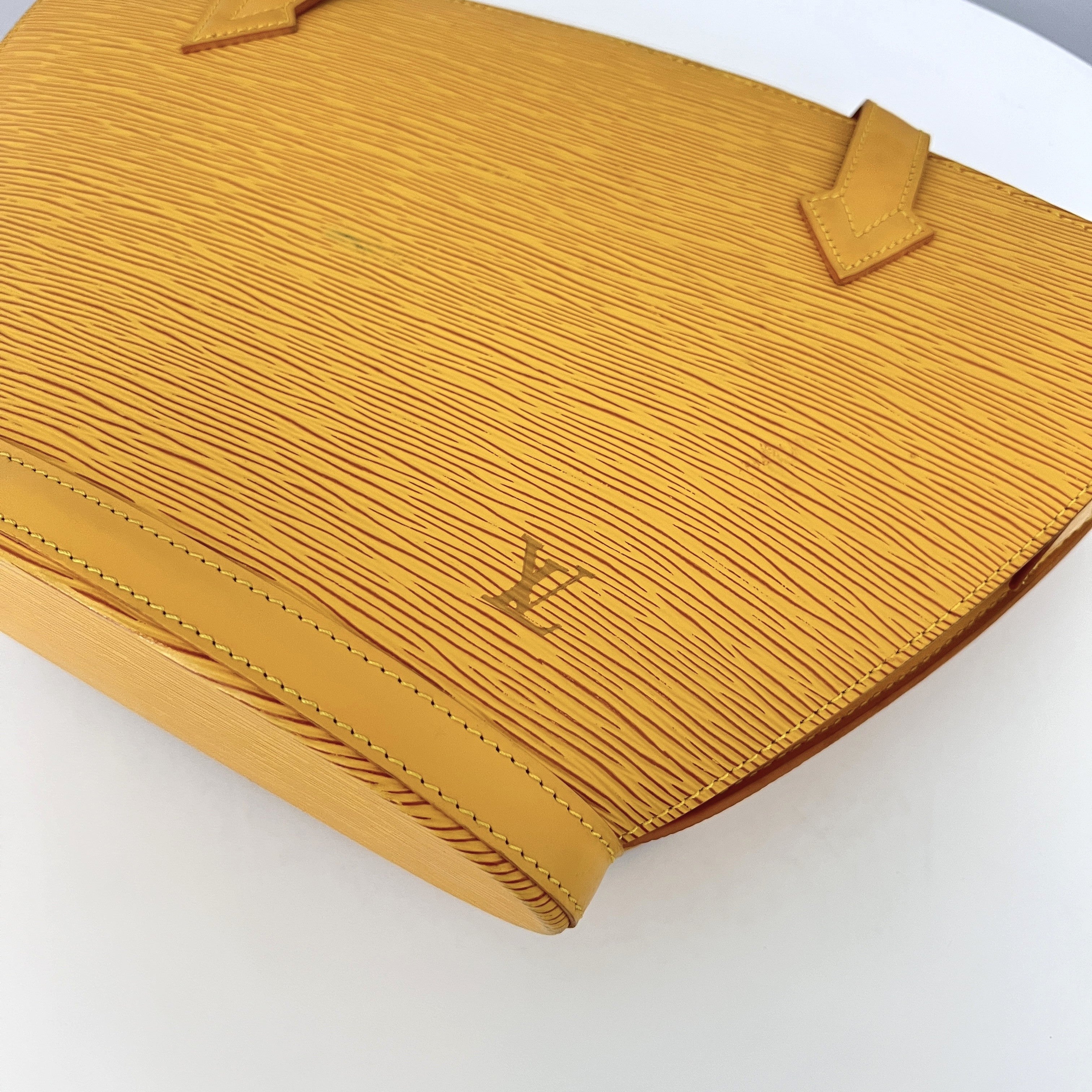 Sac LOUIS VUITTON Saint Jacques PM cuir épi jaune vintage 1996