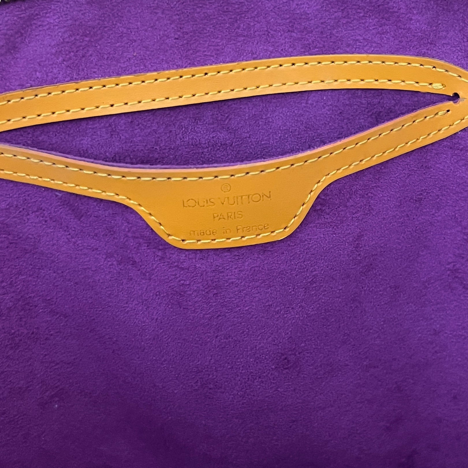 Sac LOUIS VUITTON Saint Jacques PM cuir épi jaune vintage 1996