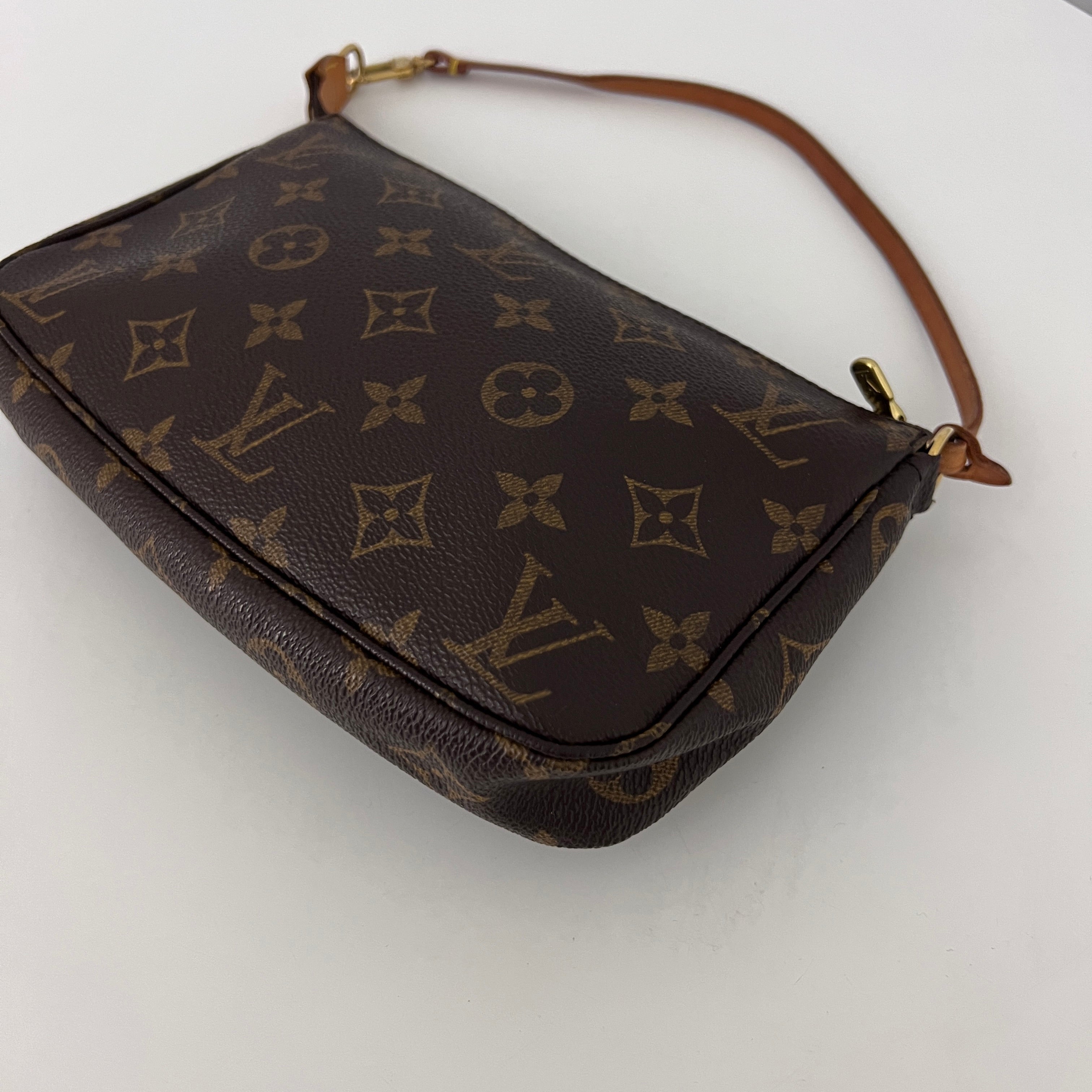 Sac à bandoulière LOUIS VUITTON Pochette Accessoires toile marron vintage 2002
