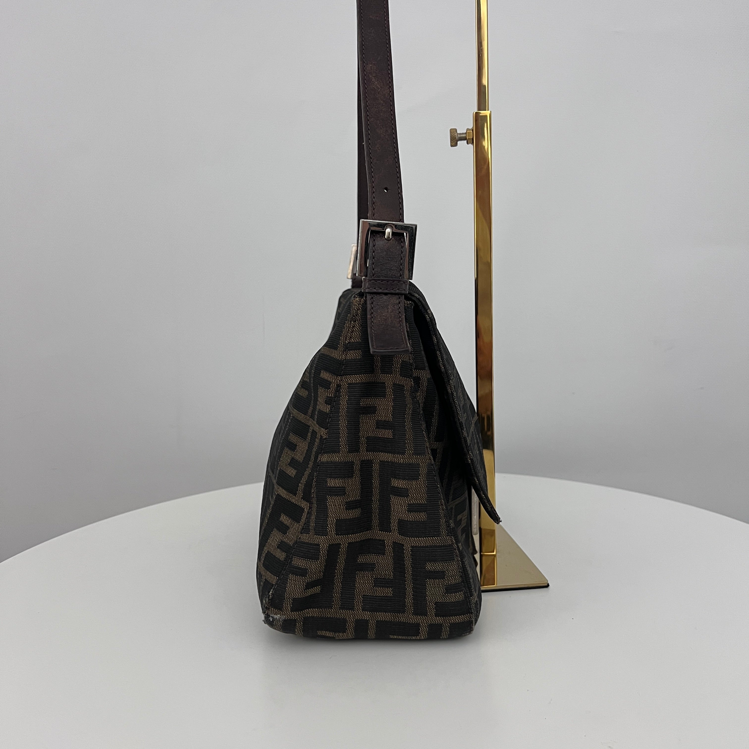 Sac FENDI Mamma toile et cuir marron