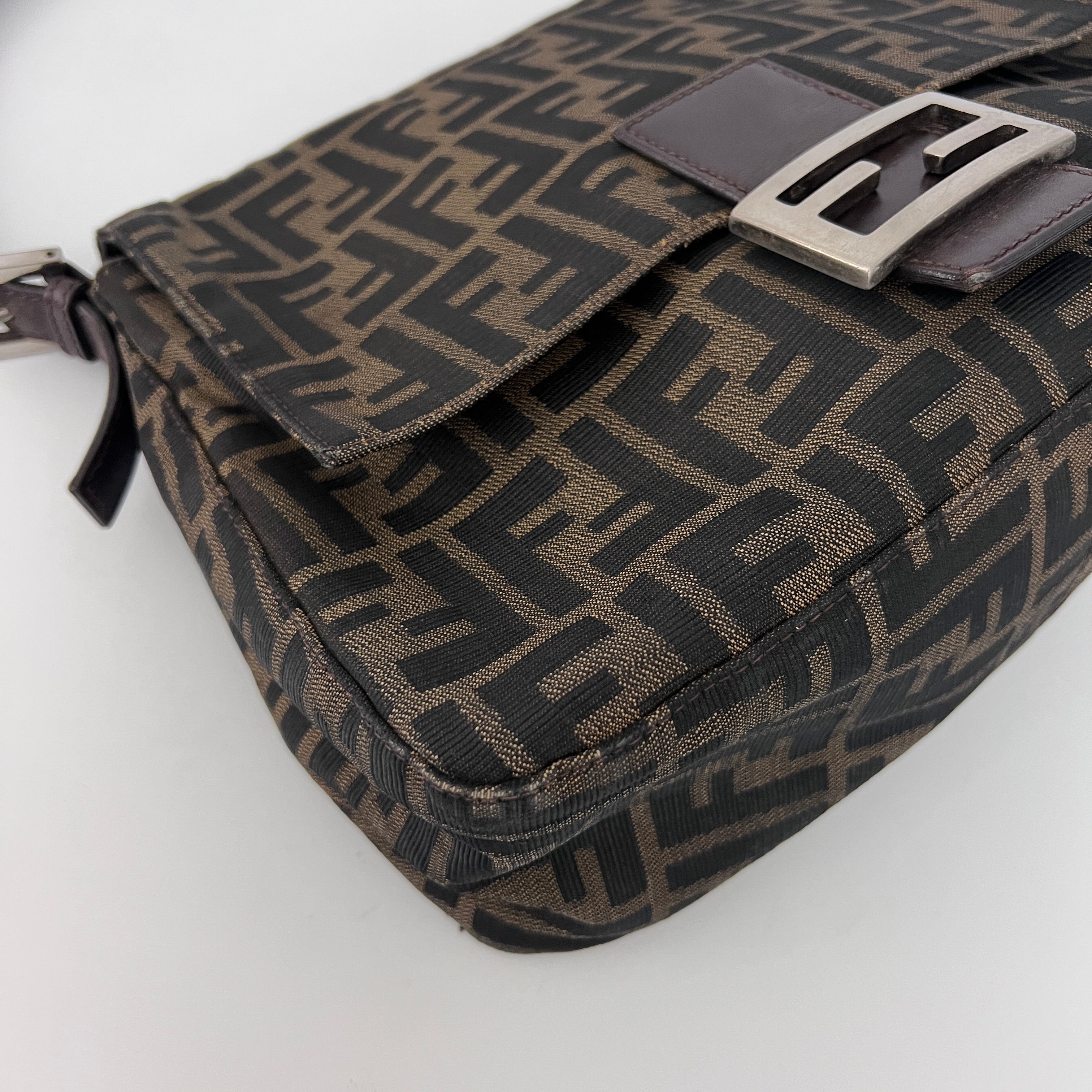 Sac FENDI Mamma toile et cuir marron