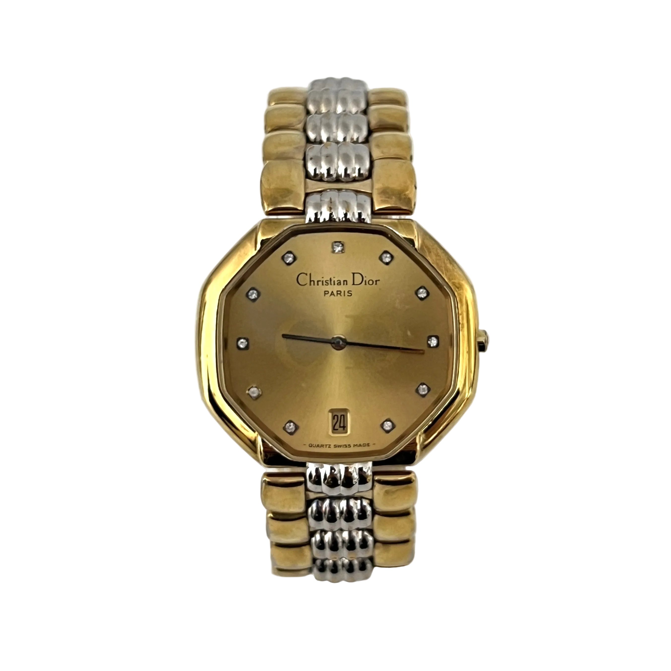 Montre DIOR Octagon plaqué or doré