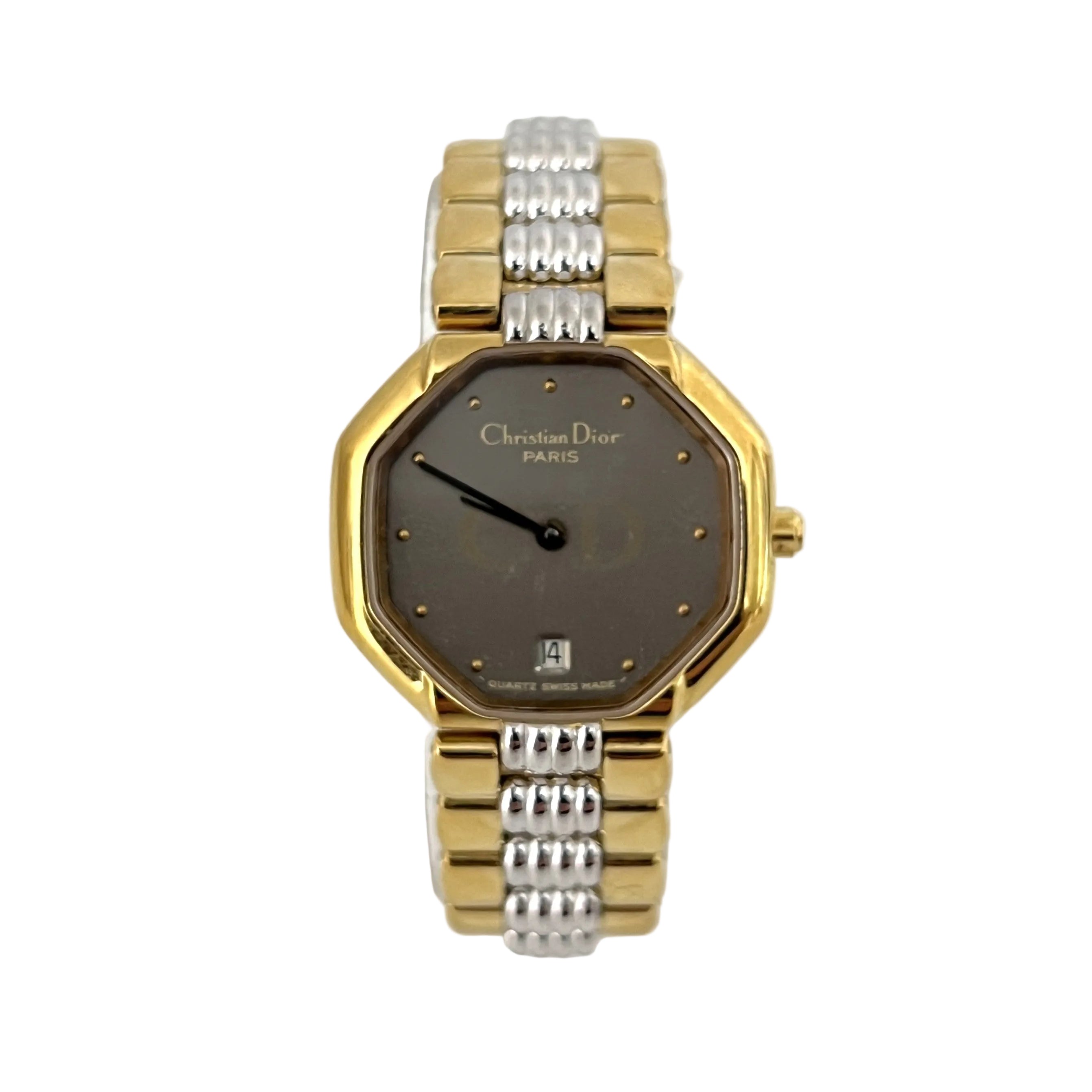Montre DIOR Octagon plaqué or doré