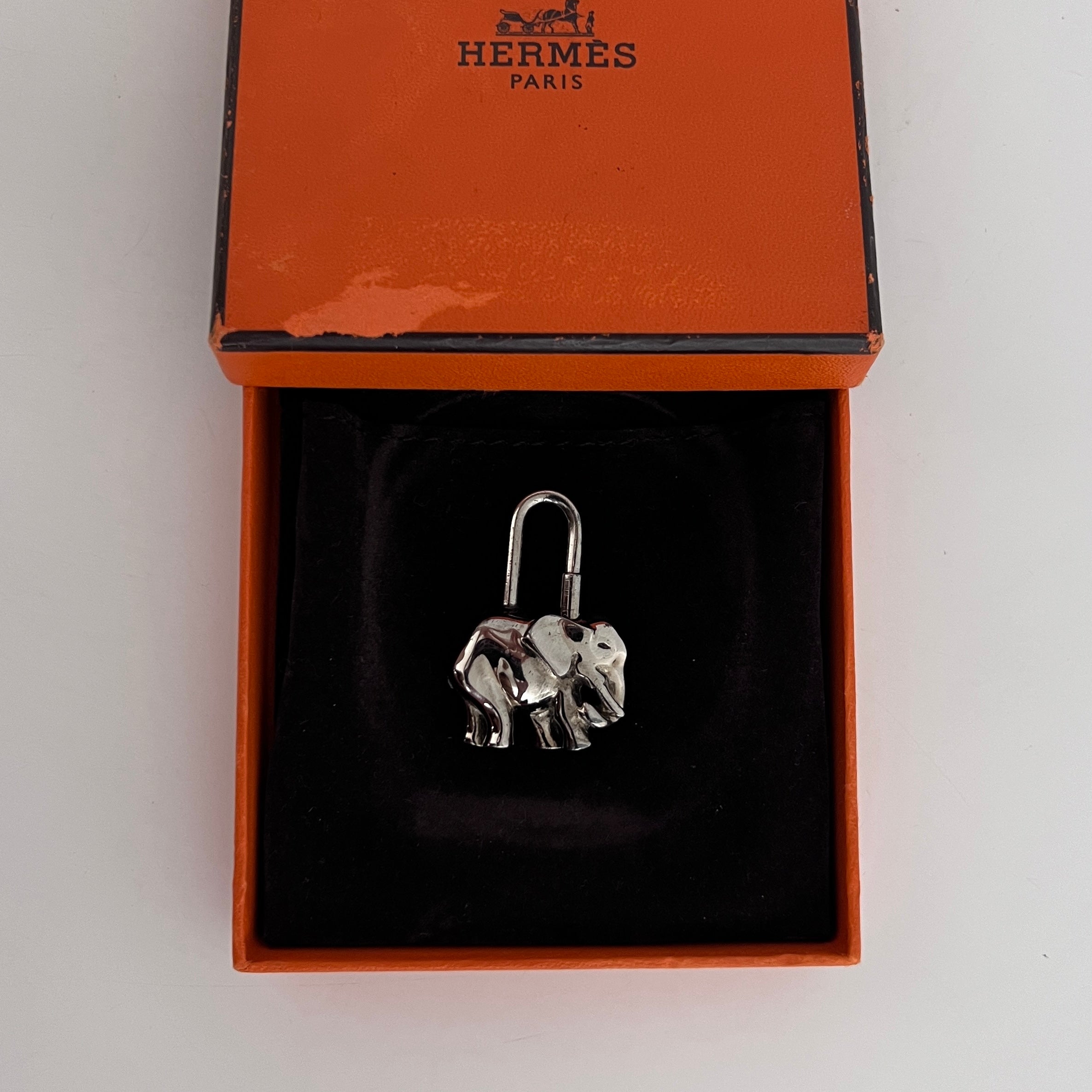 Charm HERMÈS Cadena Elephant Palladium