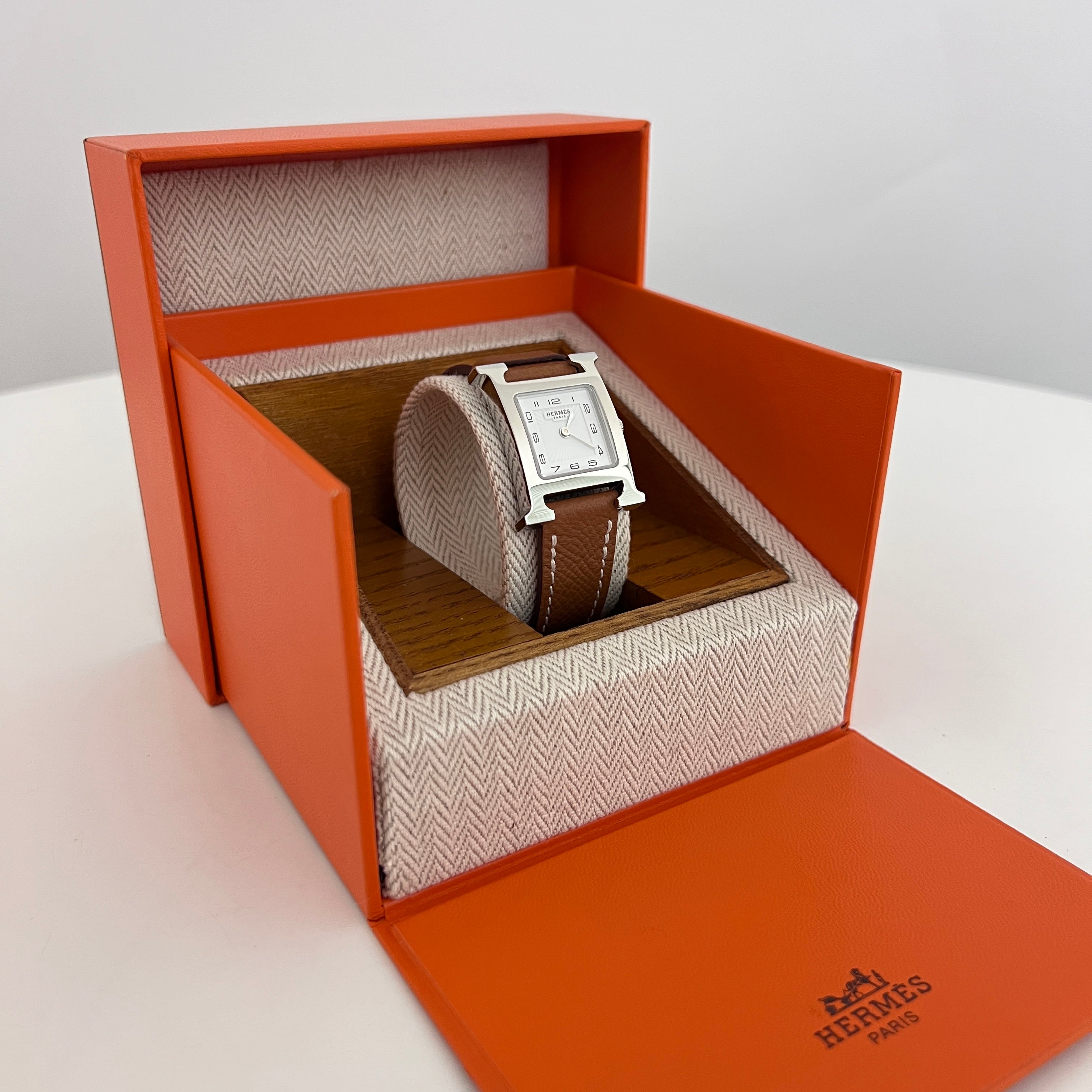 Montre HERMÈS Heure H plaqué or doré