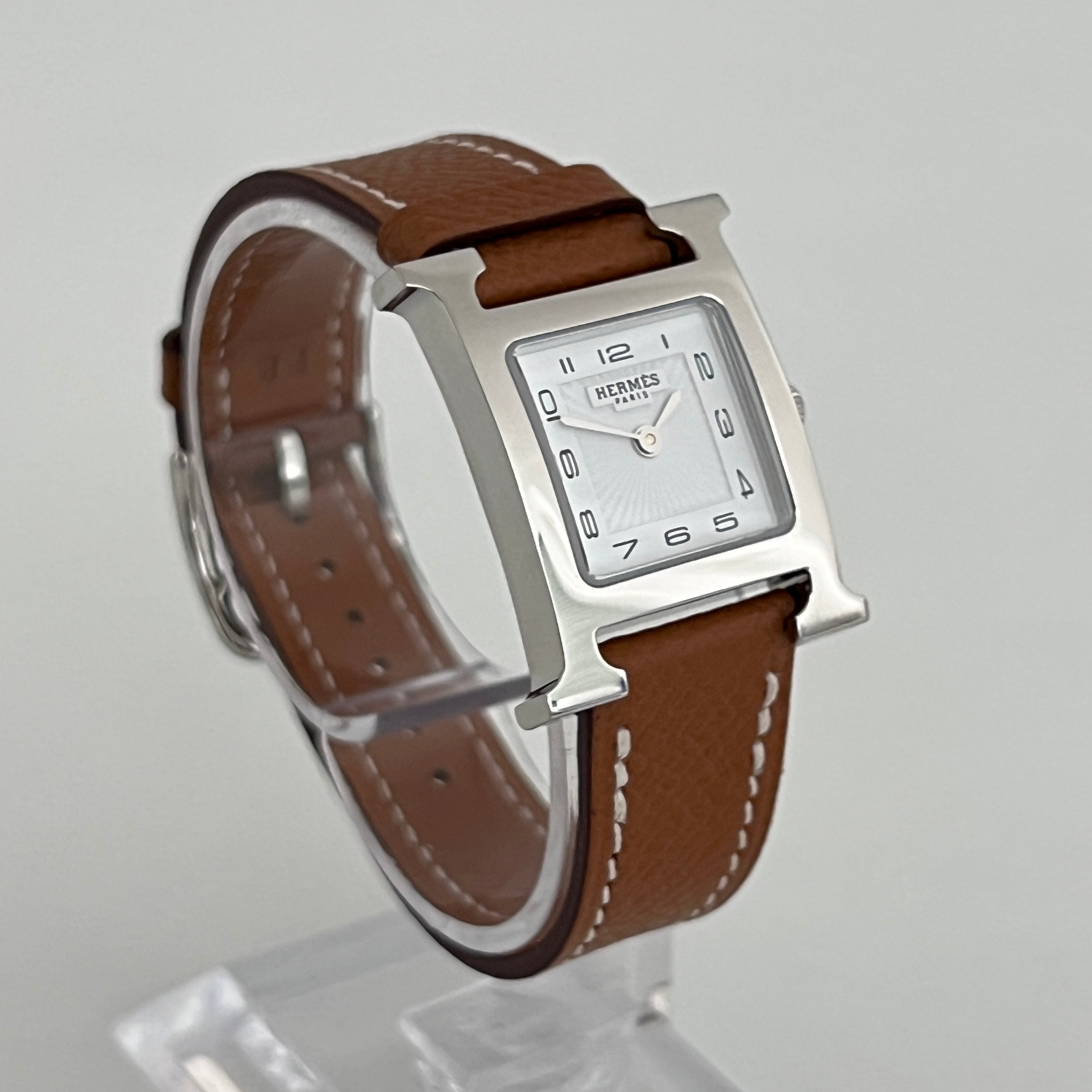Montre HERMÈS Heure H plaqué or doré