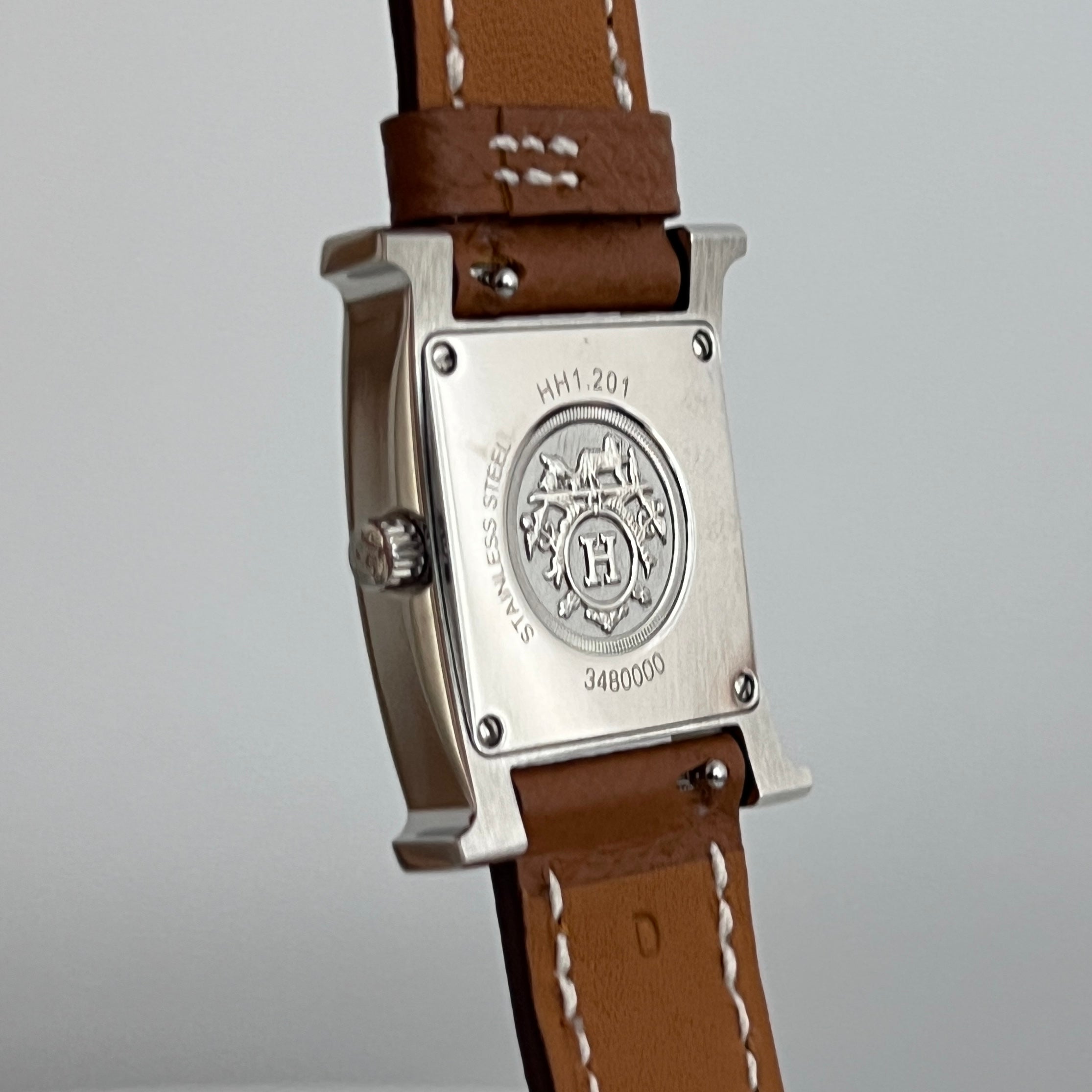 Montre HERMÈS Heure H plaqué or doré