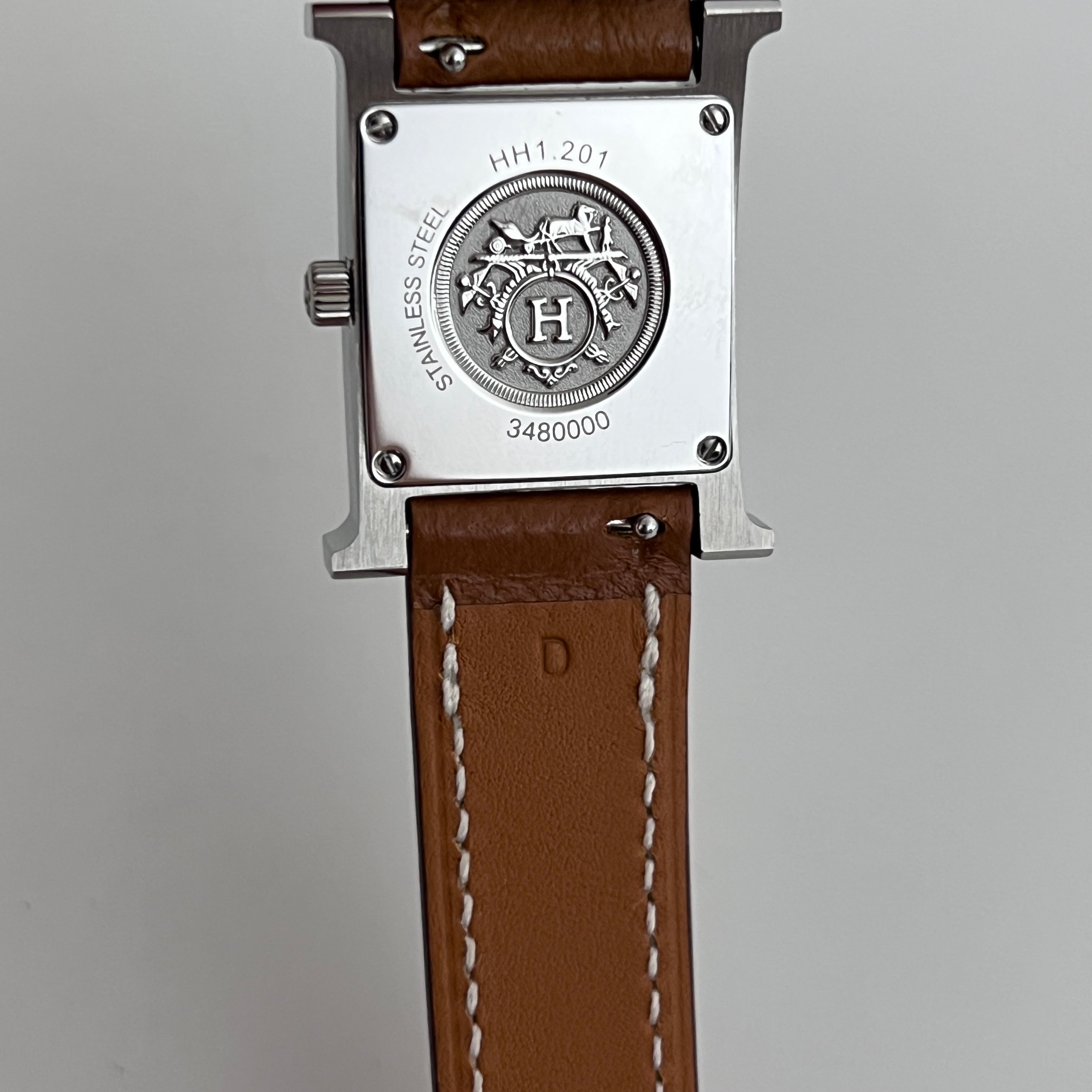 Montre HERMÈS Heure H plaqué or doré