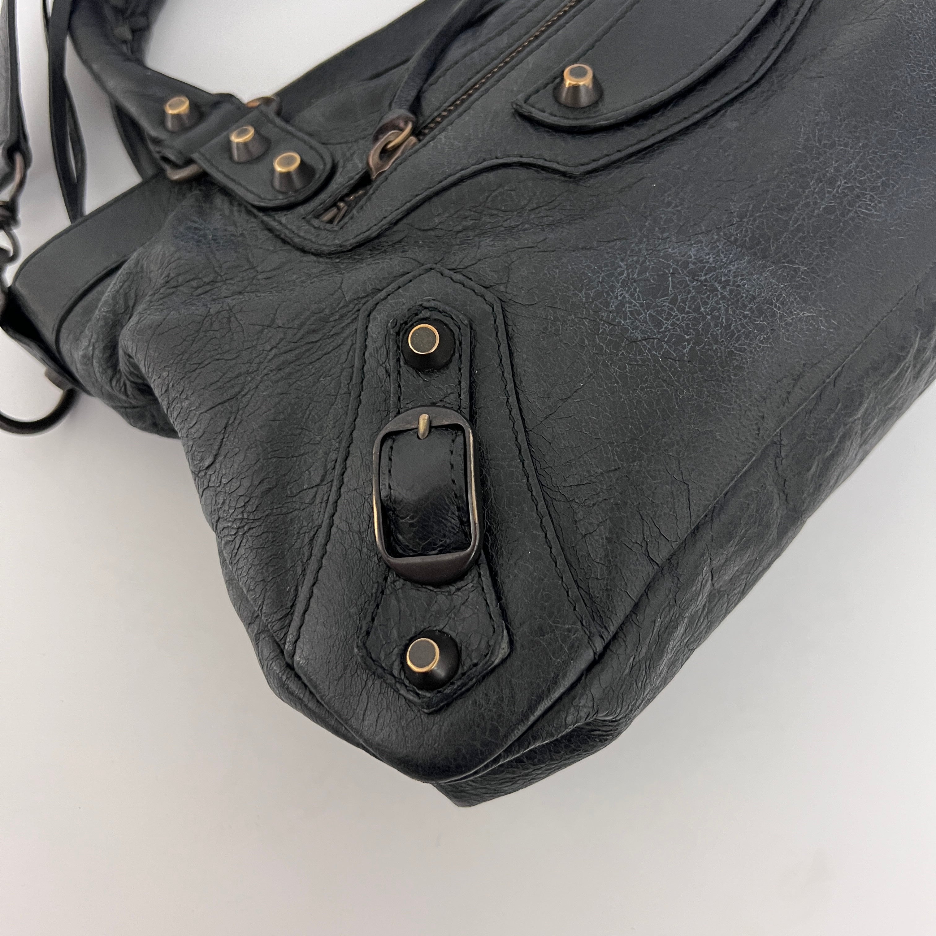 Sac BALENCIAGA The First cuir lisse noir