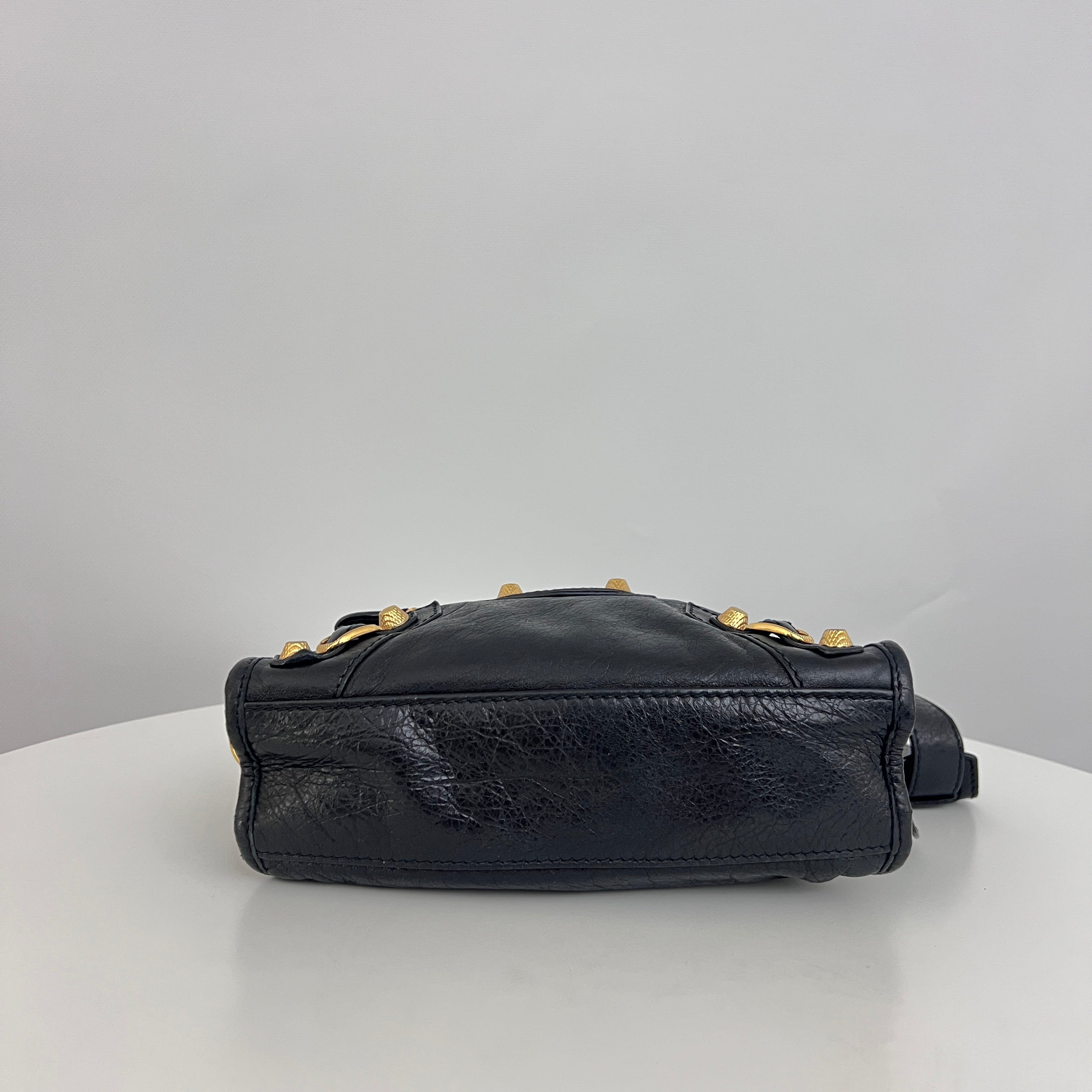 Sac BALENCIAGA Giant Mini City cuir lisse noir