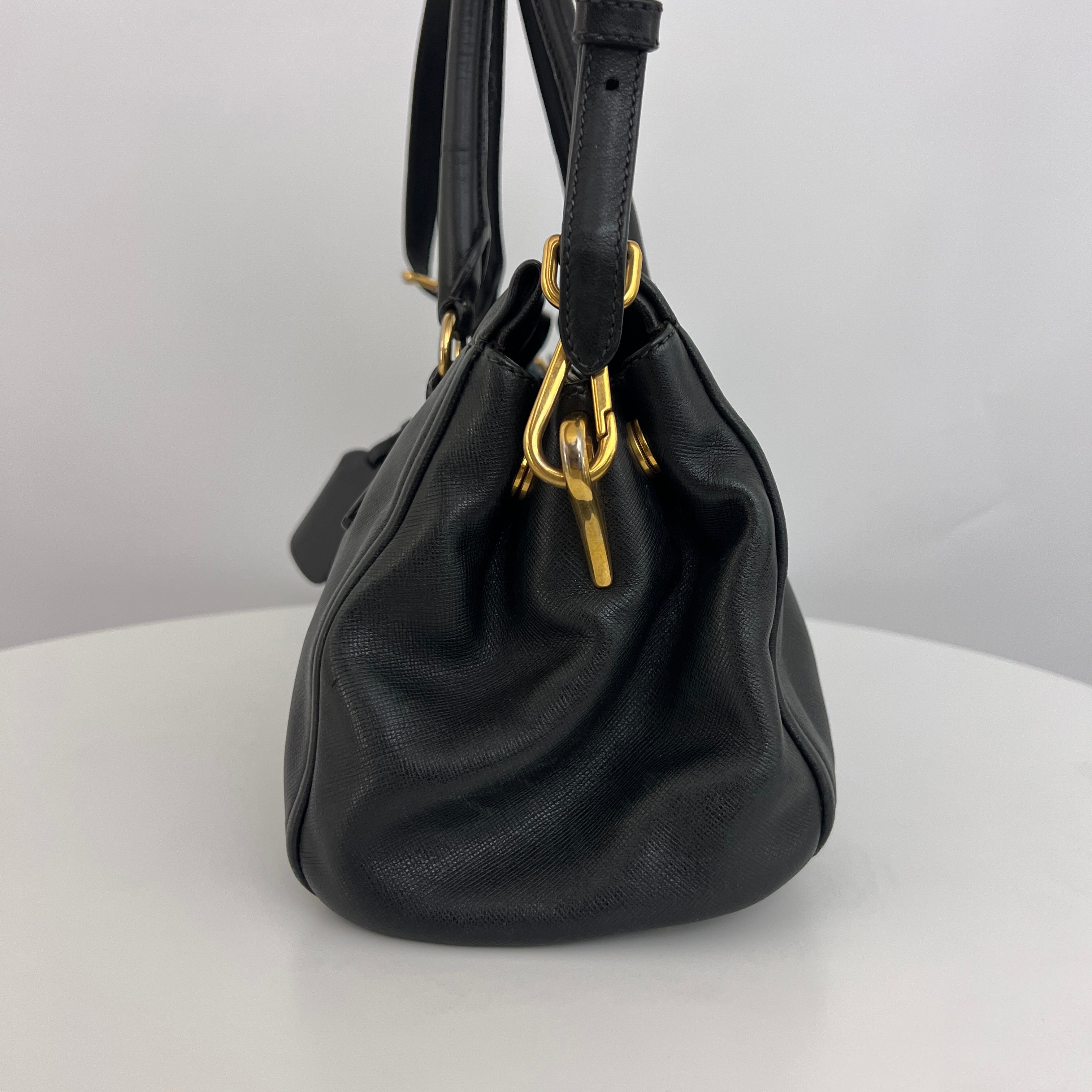 Sac PRADA Saffiano 2-Way cuir Saffiano noir