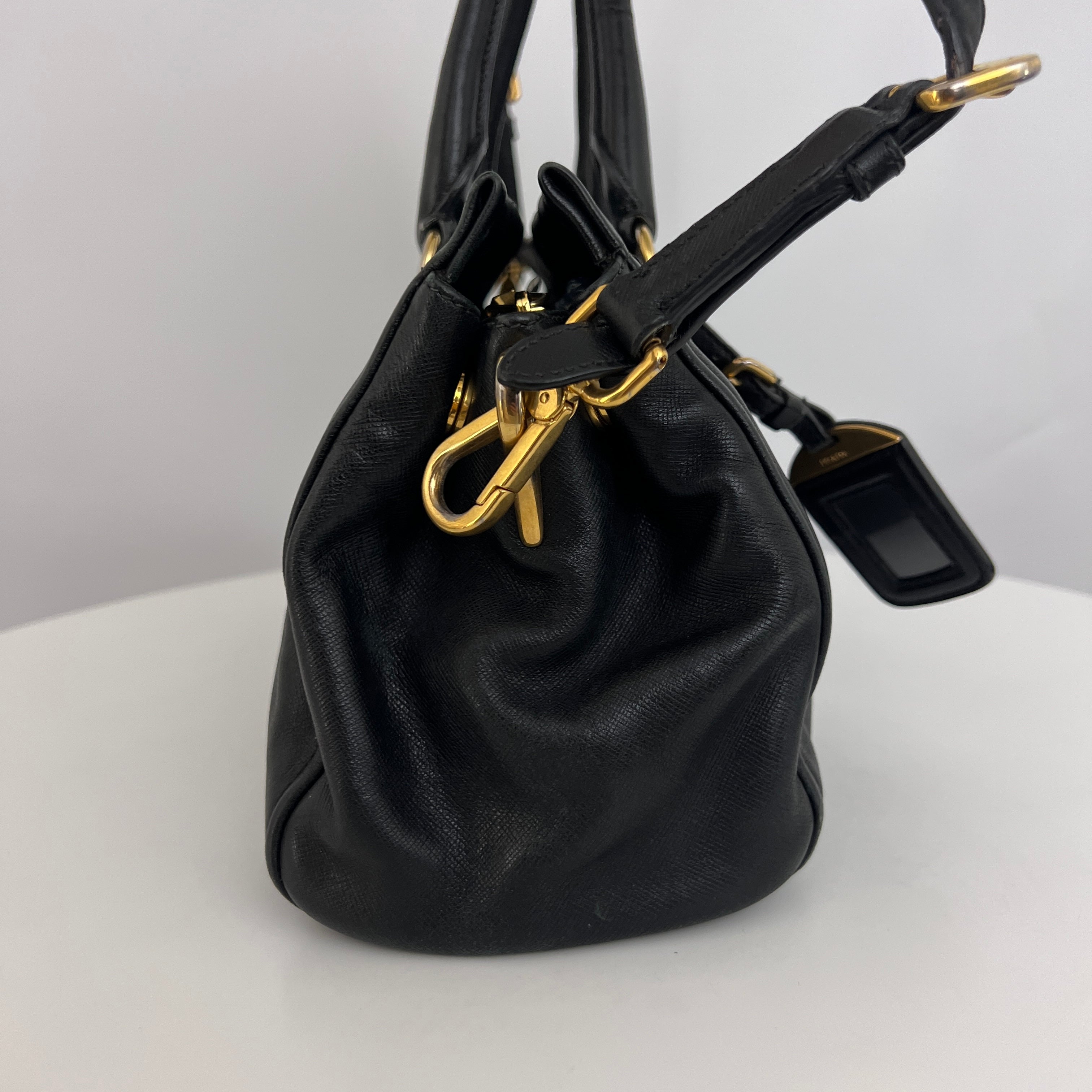 Sac PRADA Saffiano 2-Way cuir Saffiano noir