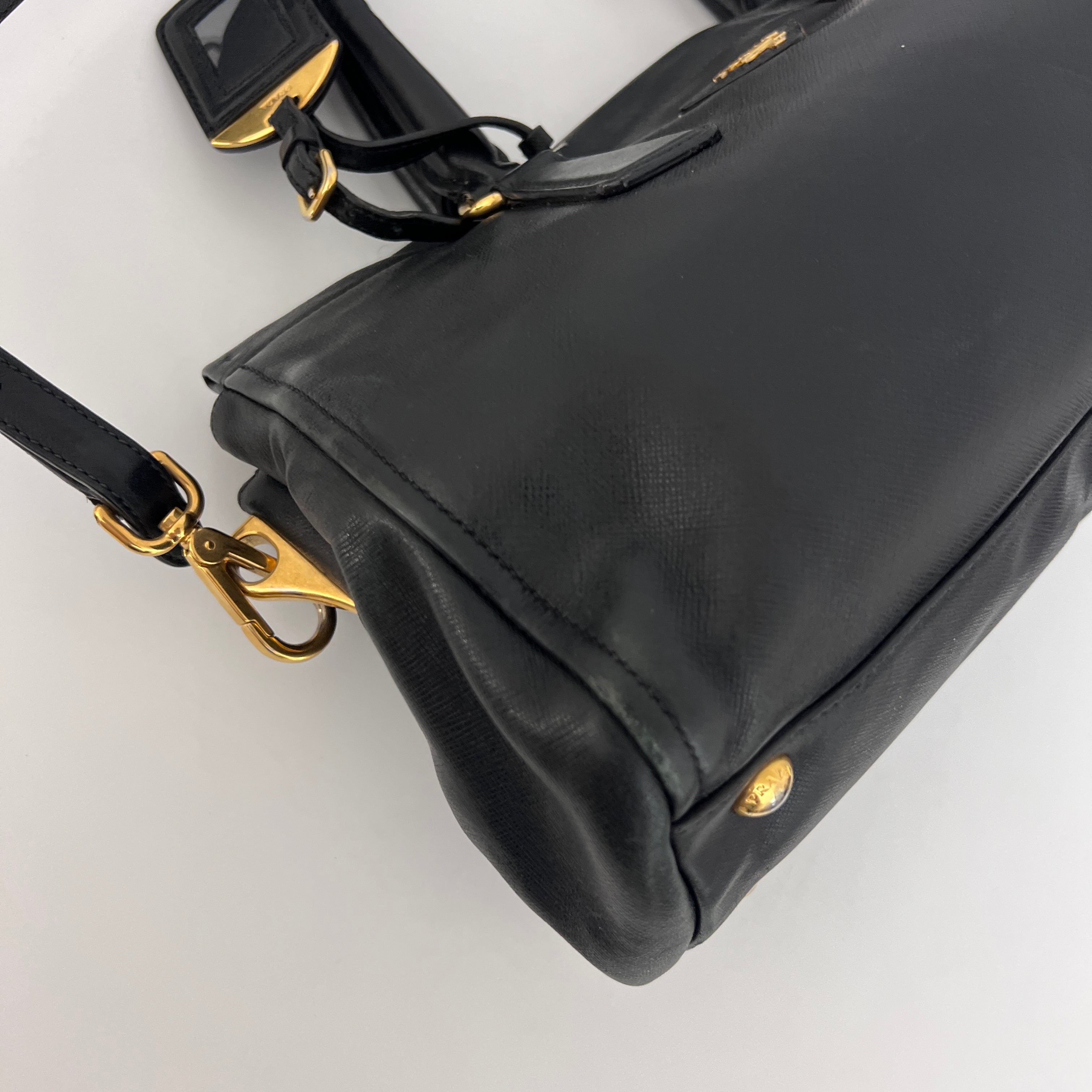 Sac PRADA Saffiano 2-Way cuir Saffiano noir
