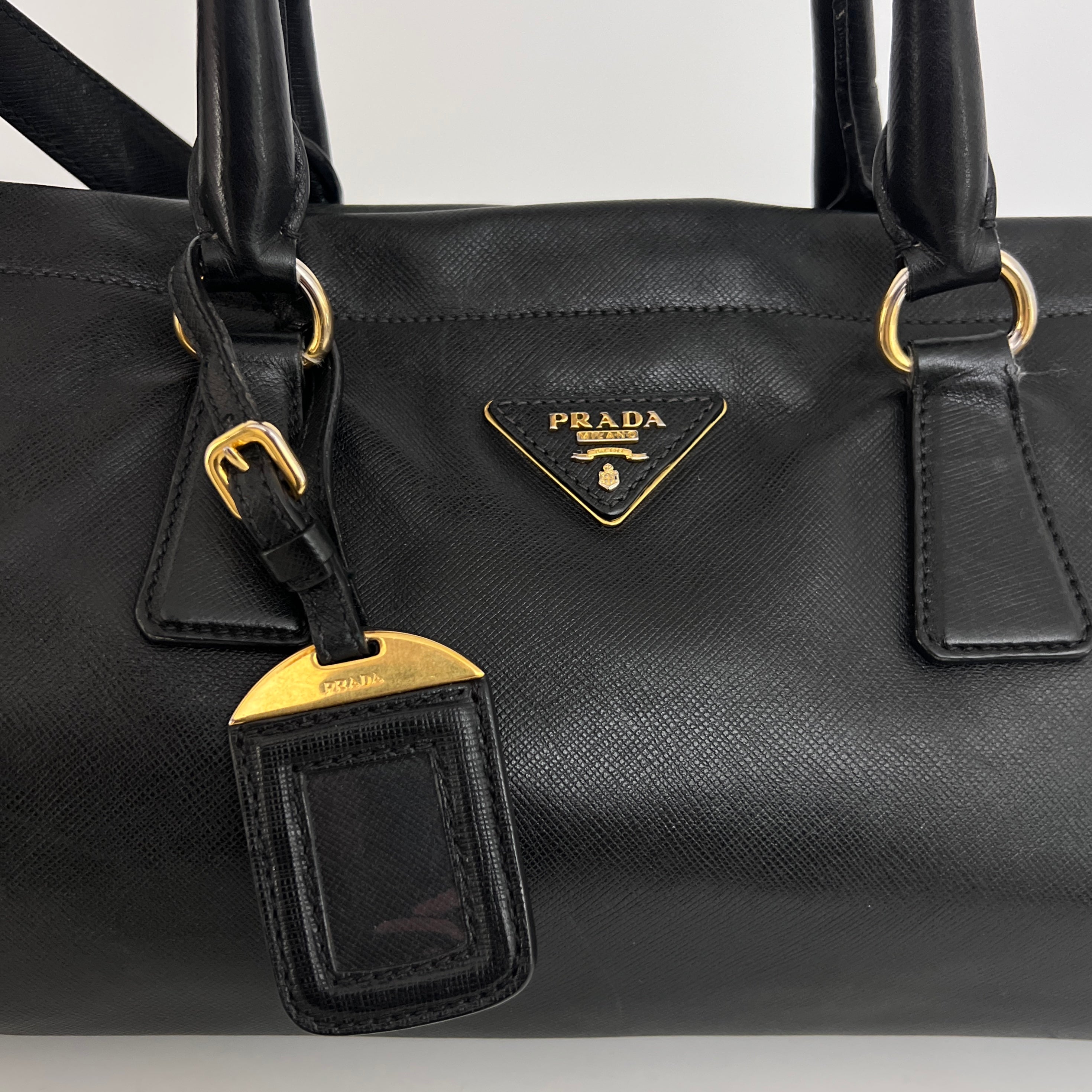 Sac PRADA Saffiano 2-Way cuir Saffiano noir