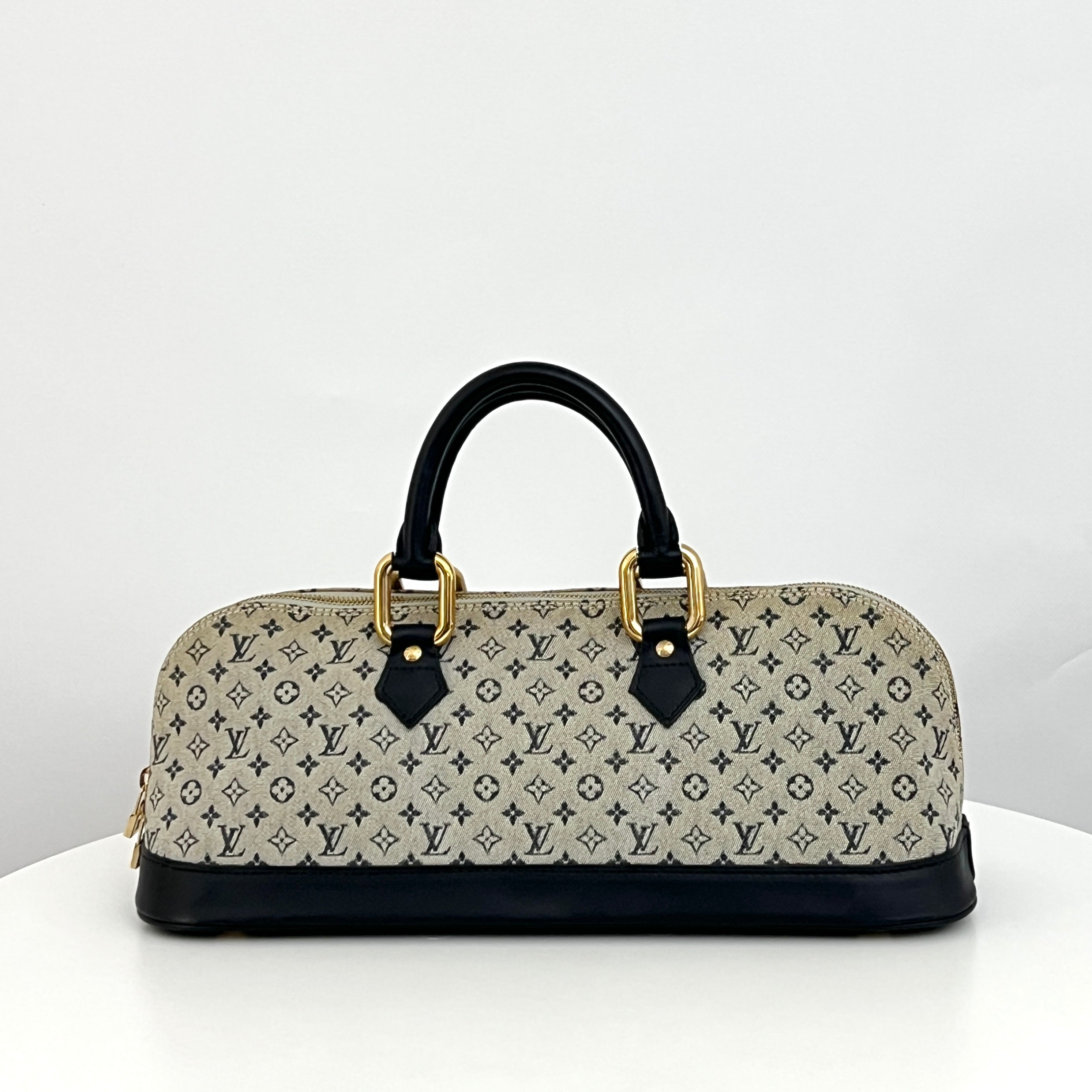 Sac LOUIS VUITTON Alma Long toile et cuir noir vintage 2001