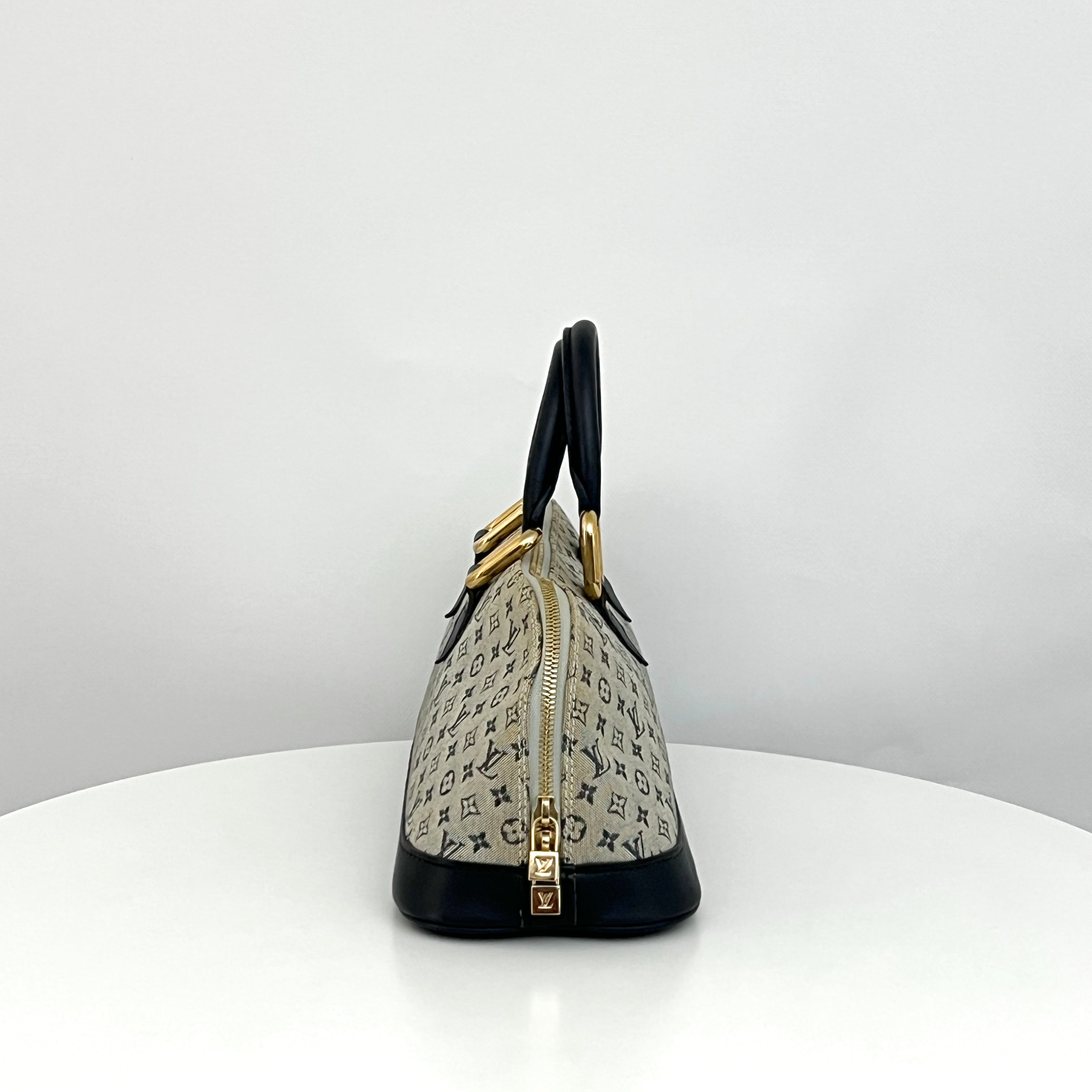 Sac LOUIS VUITTON Alma Long toile et cuir noir vintage 2001