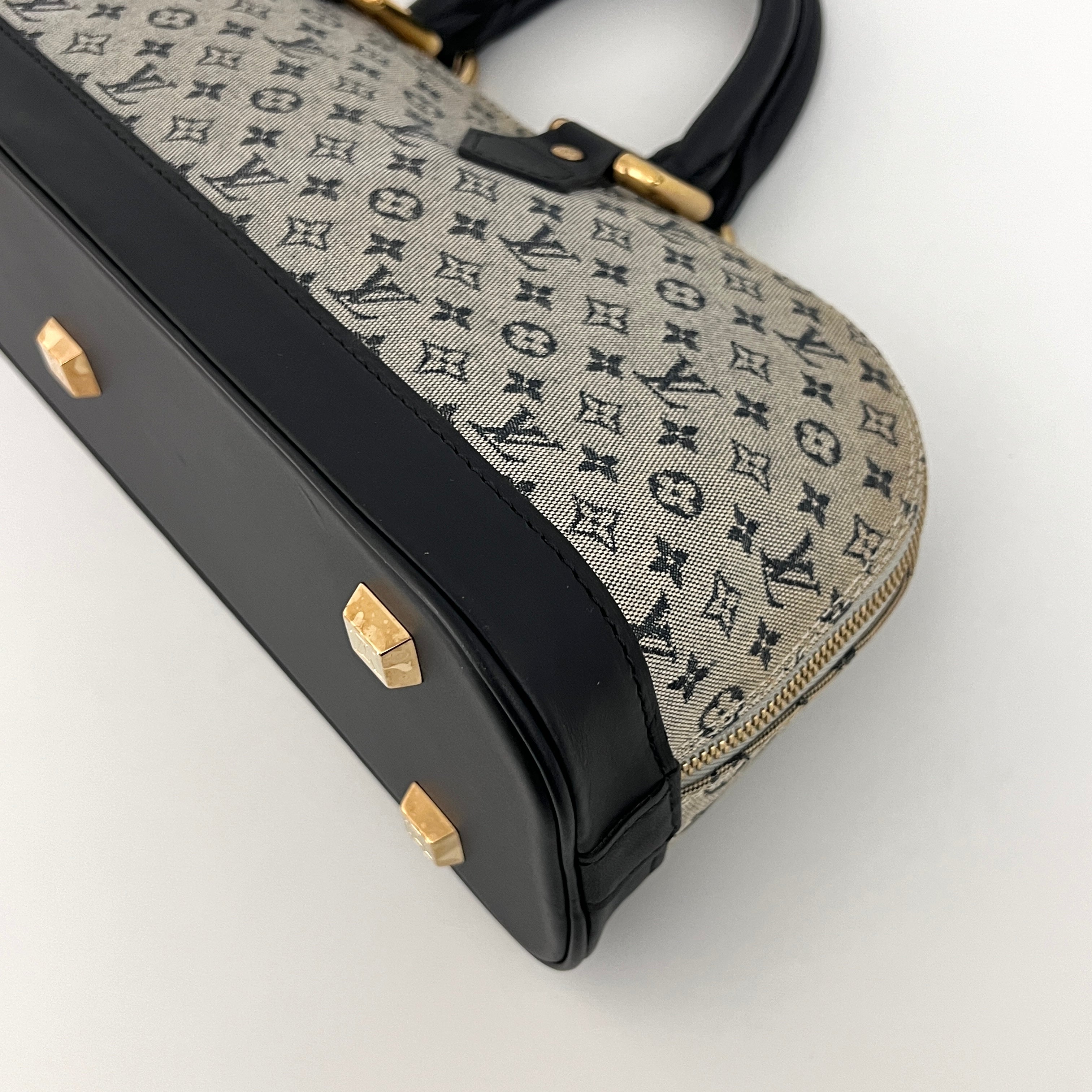 Sac LOUIS VUITTON Alma Long toile et cuir noir vintage 2001