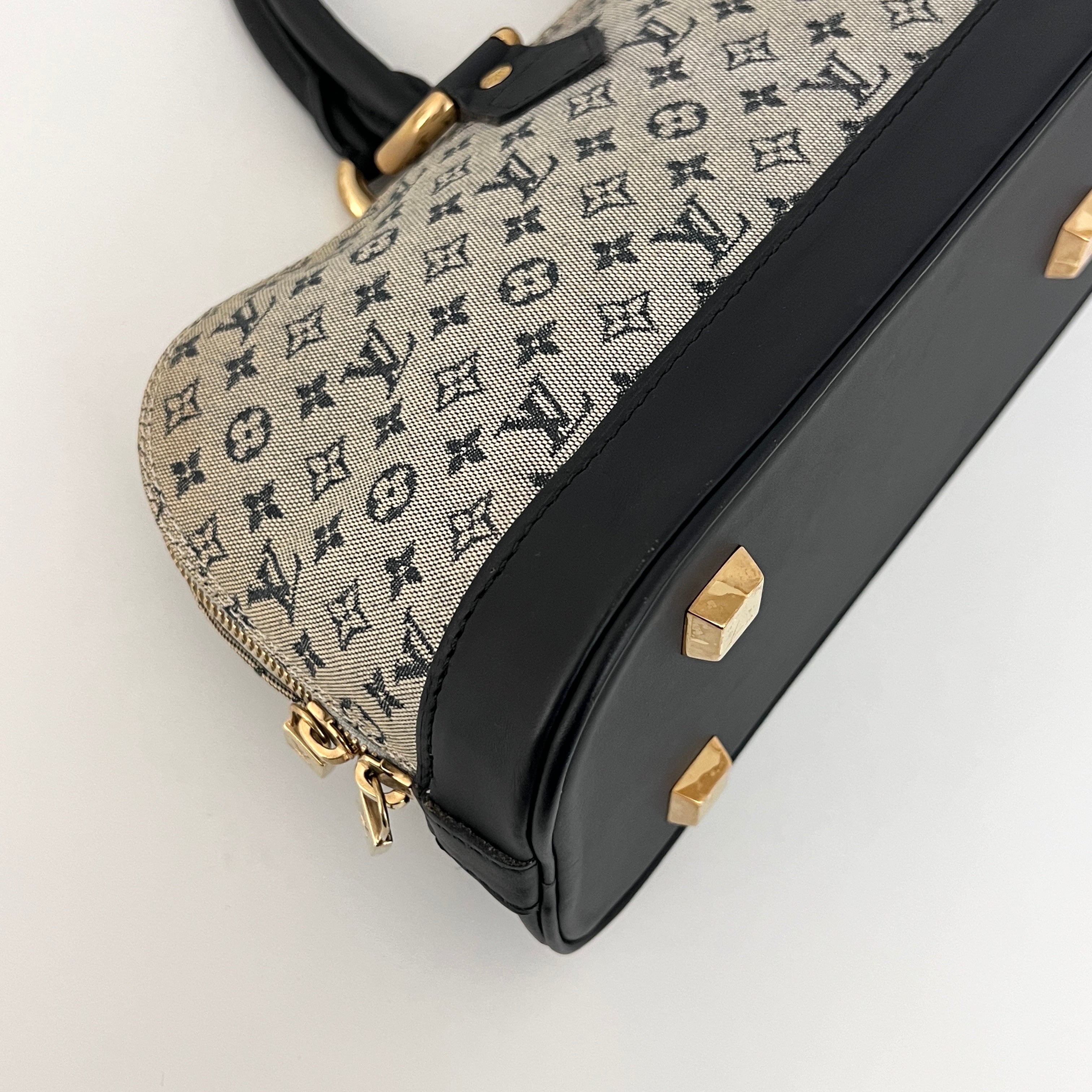 Sac LOUIS VUITTON Alma Long toile et cuir noir vintage 2001