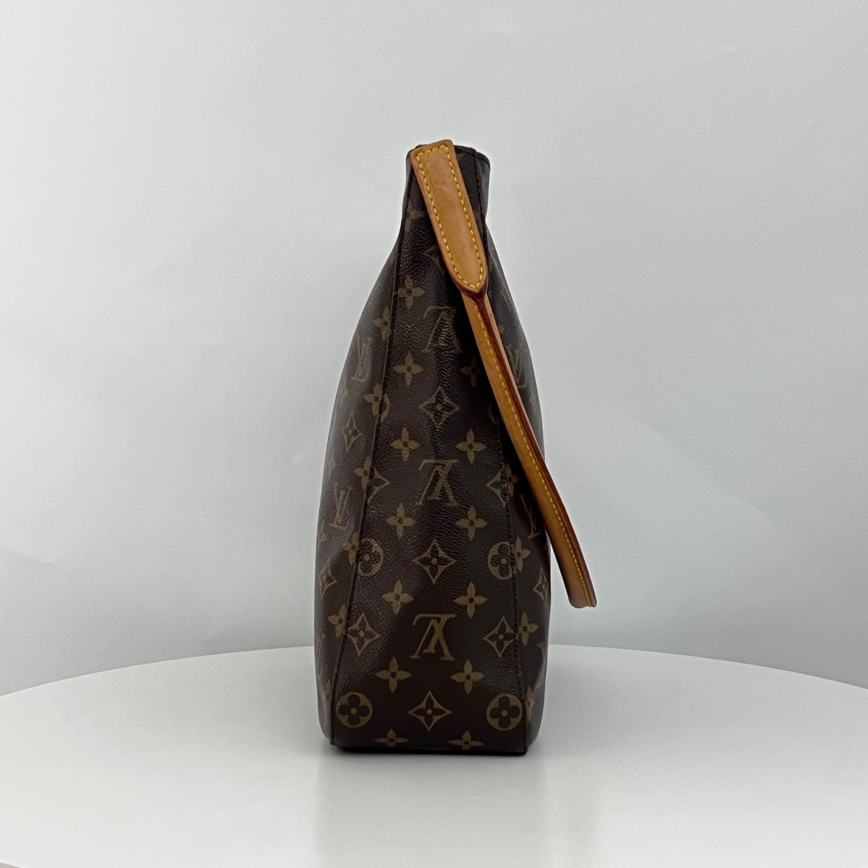 Sac LOUIS VUITTON Looping GM toile et cuir marron vintage 2001