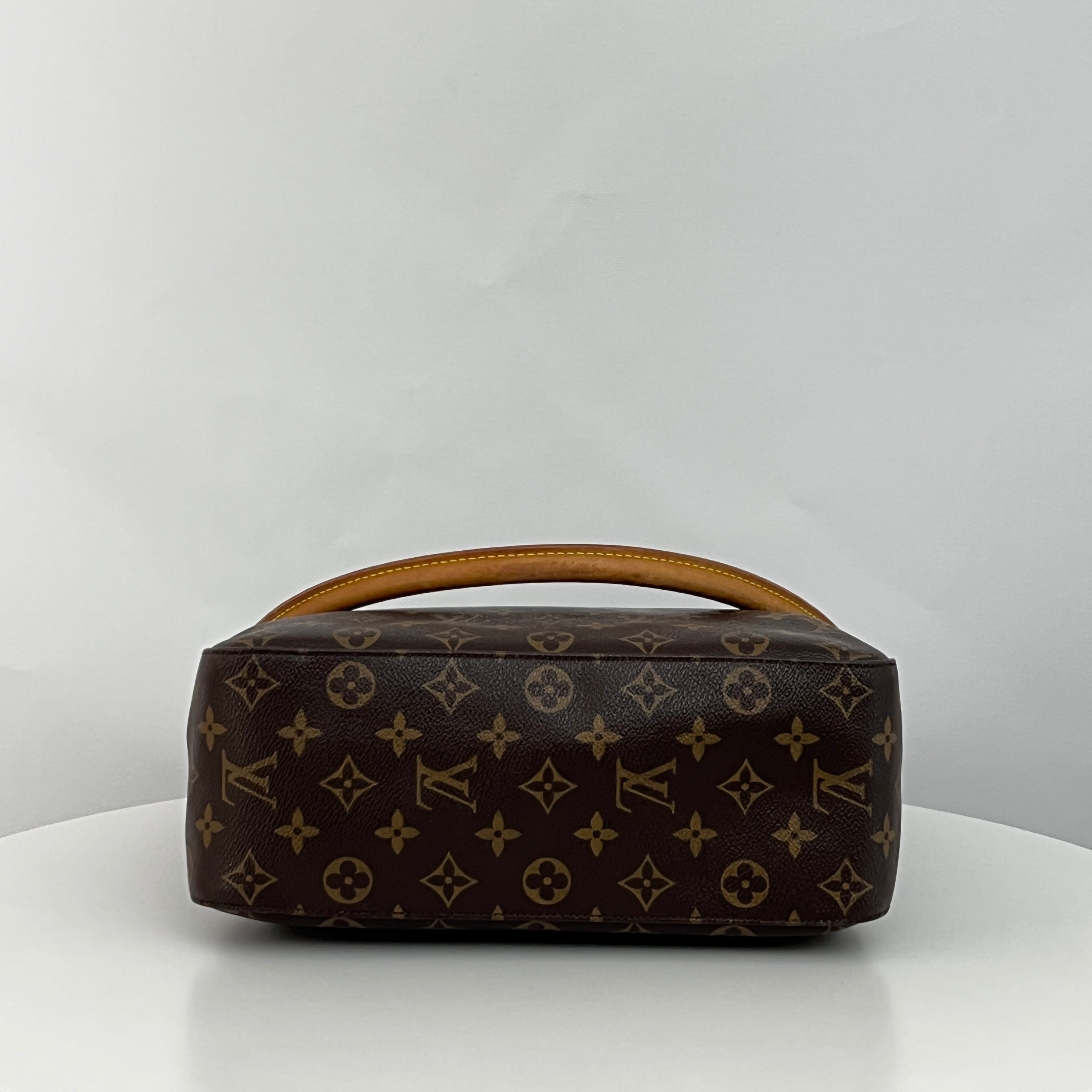 Sac LOUIS VUITTON Looping GM toile et cuir marron vintage 2001