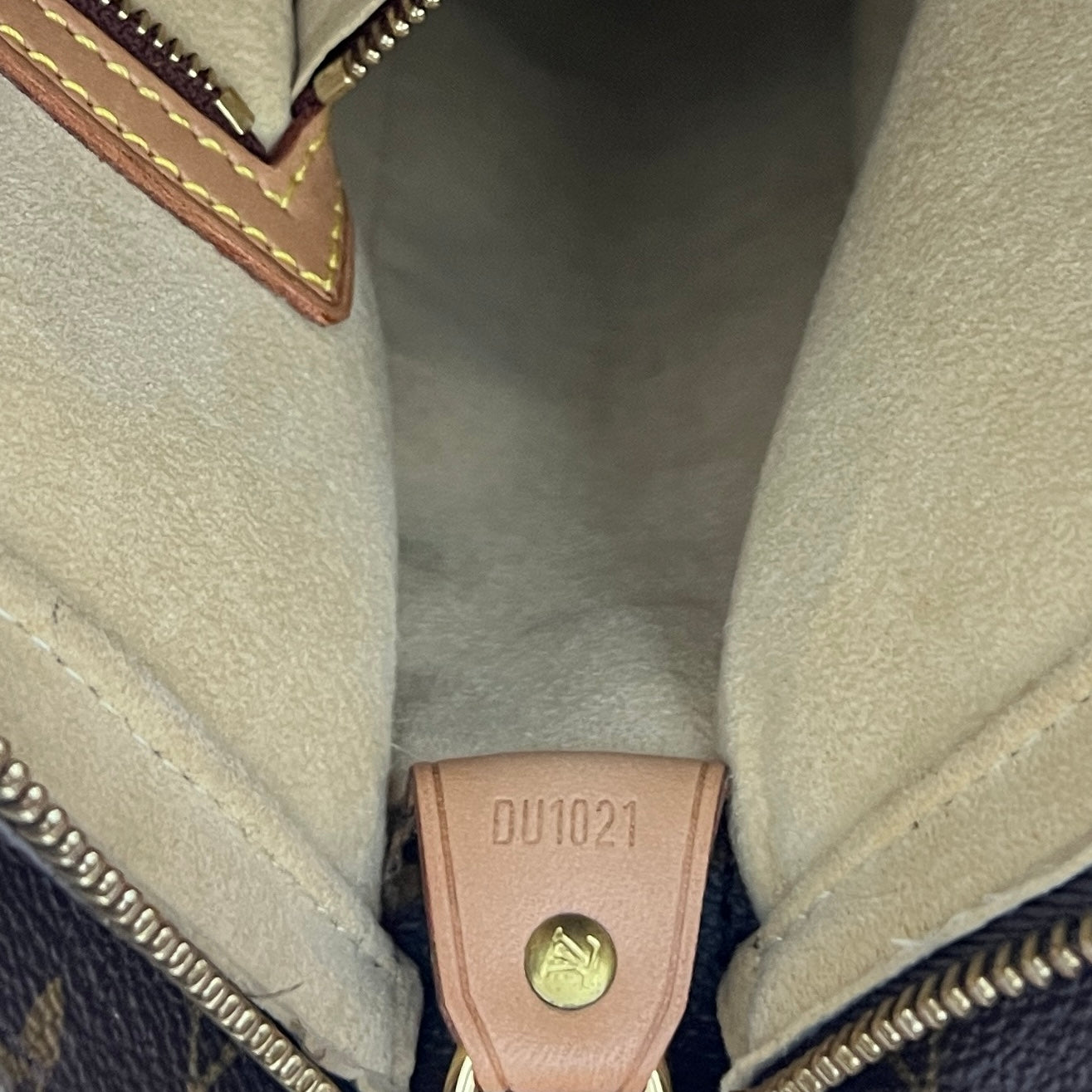 Sac LOUIS VUITTON Looping GM toile et cuir marron vintage 2001