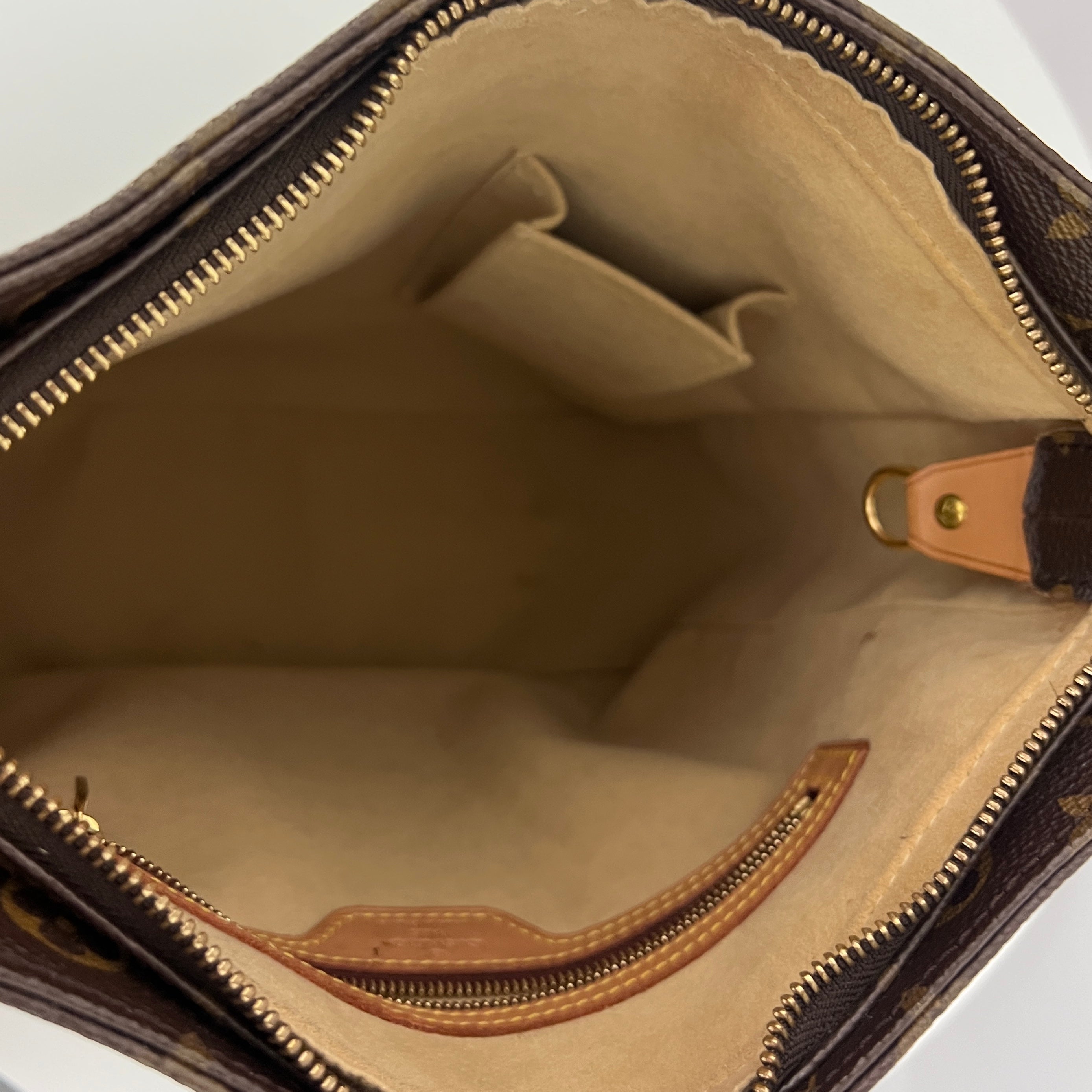 Sac LOUIS VUITTON Looping GM toile et cuir marron vintage 2001