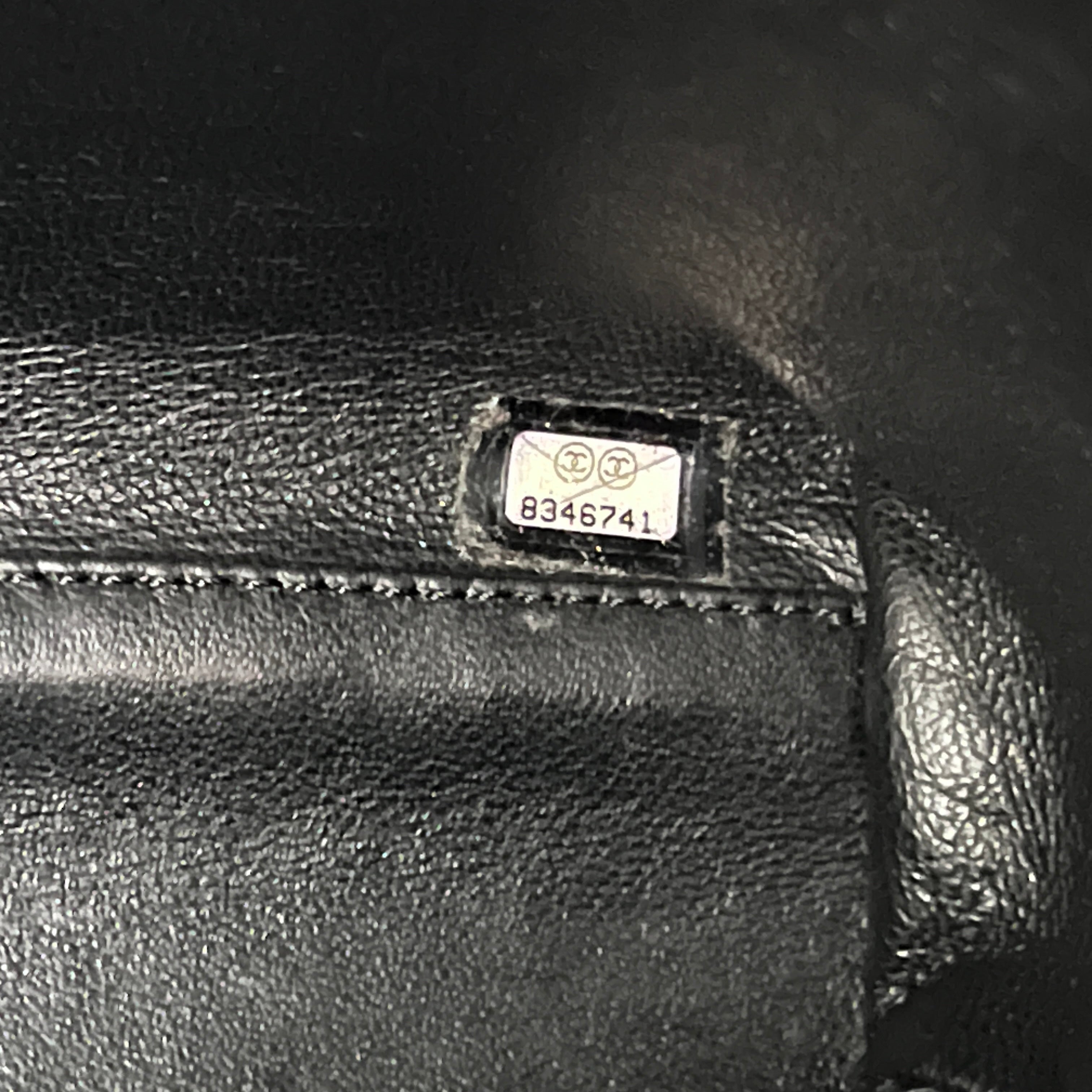 Sac CHANEL Top Handle cuir caviar noir vintage 2003-2004
