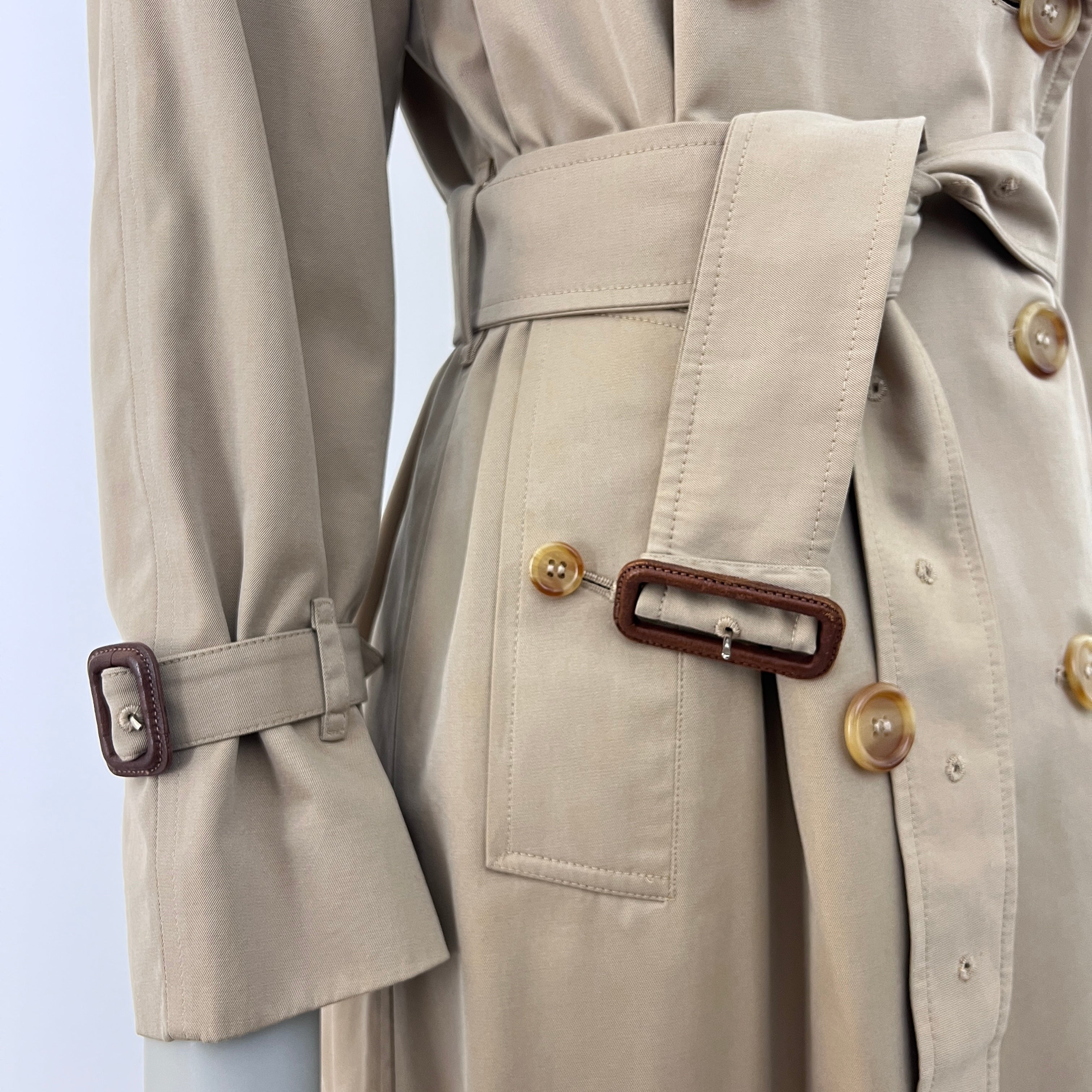 Trench BURBERRY S coton beige miel Chelsea Circa 1990