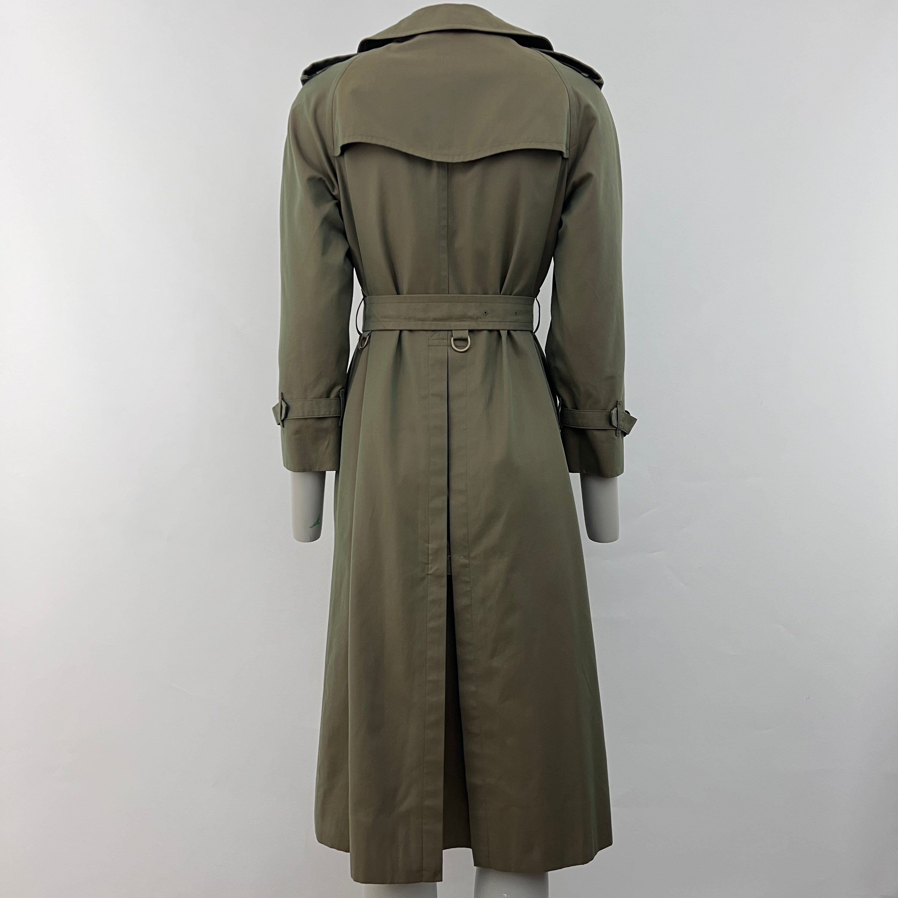 Trench BURBERRY S coton vert irrisé Chelsea Circa 1990