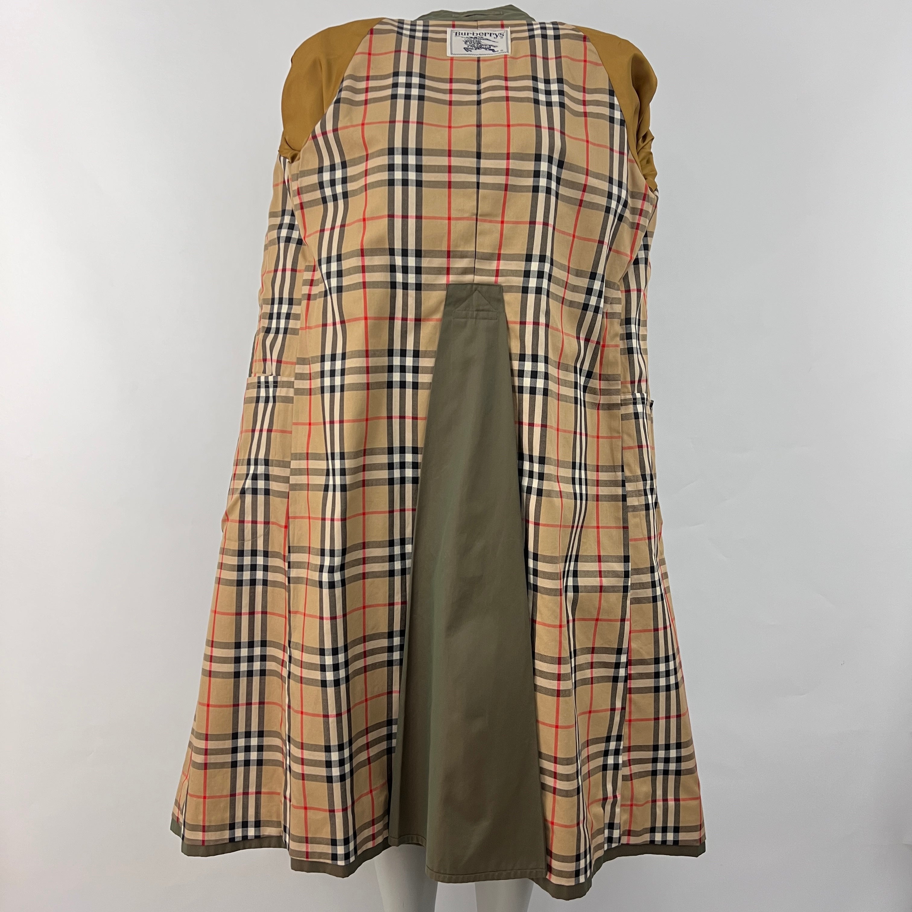 Trench BURBERRY S coton vert irrisé Chelsea Circa 1990