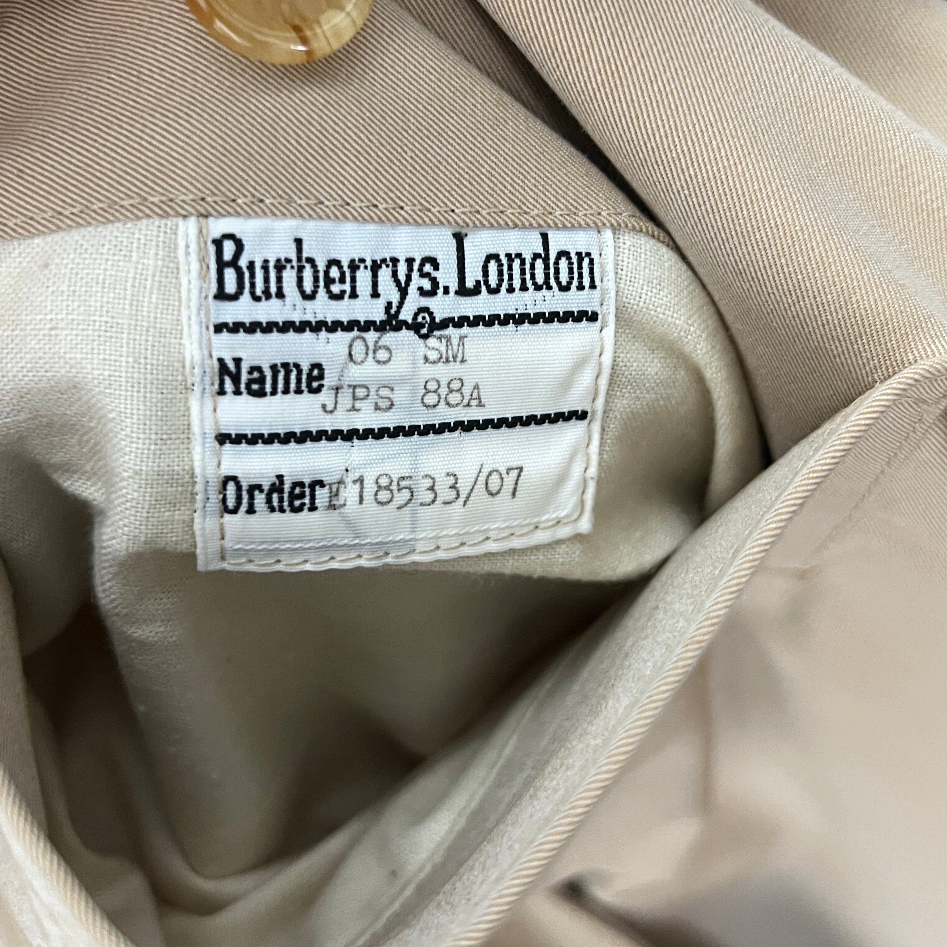 Trench BURBERRY S coton beige miel Chelsea Circa 1990